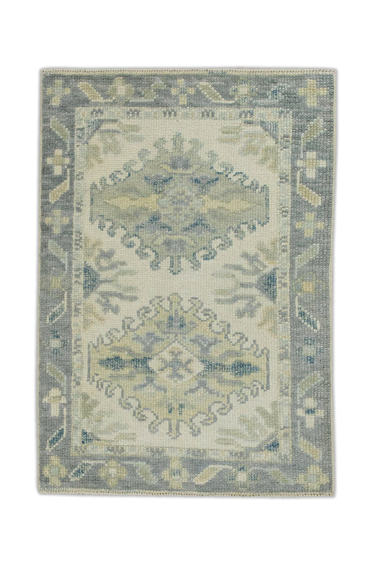 #8120 Turkish Oushak 2'1" x 2'11"