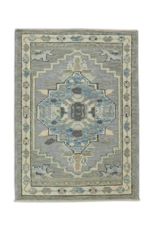 #7958 Turkish Oushak 2'2" x 3'1"