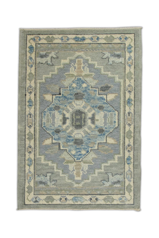 #7959 Turkish Oushak 2'2" x 3'2"