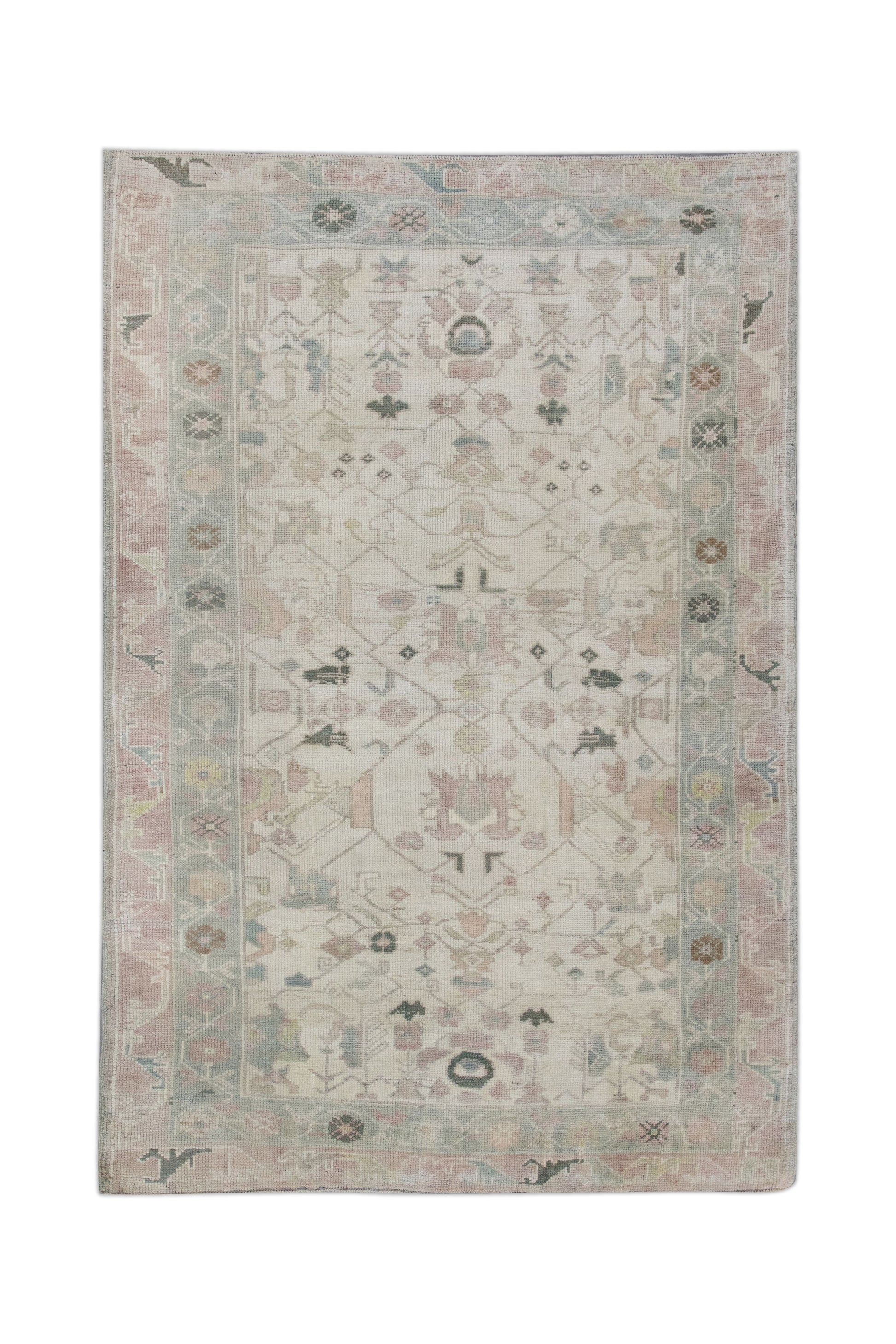 Turkish Vintage Anatolian Rug  4'1" x 5'6" #10960