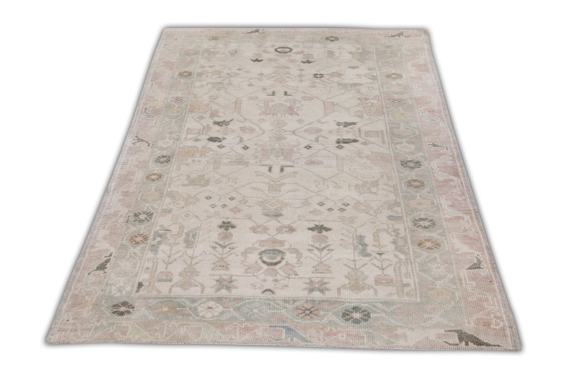 Turkish Vintage Anatolian Rug  4'1" x 5'6" #10960