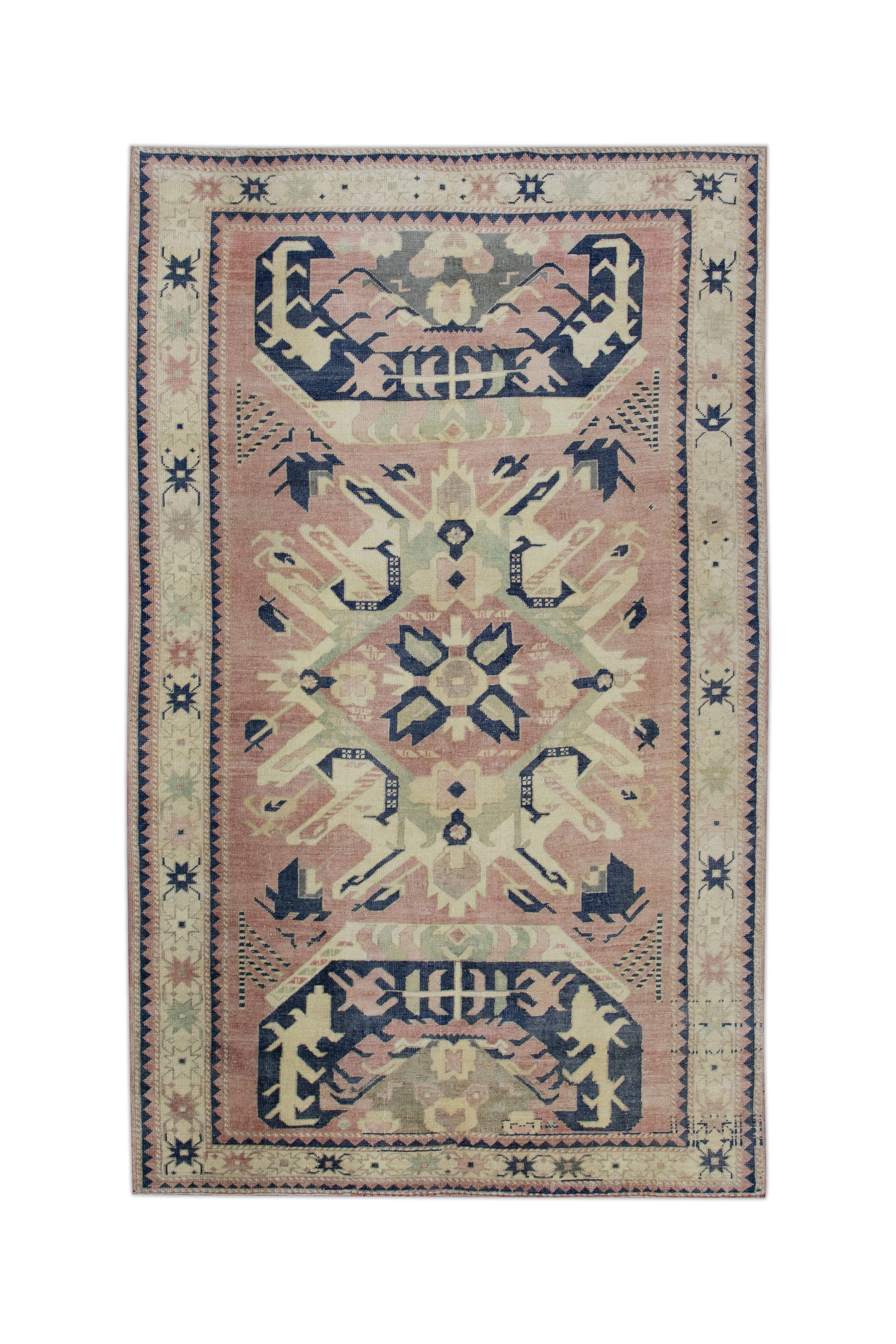 Turkish Vintage Anatolian Rug  4'6" x 7'5" #11185