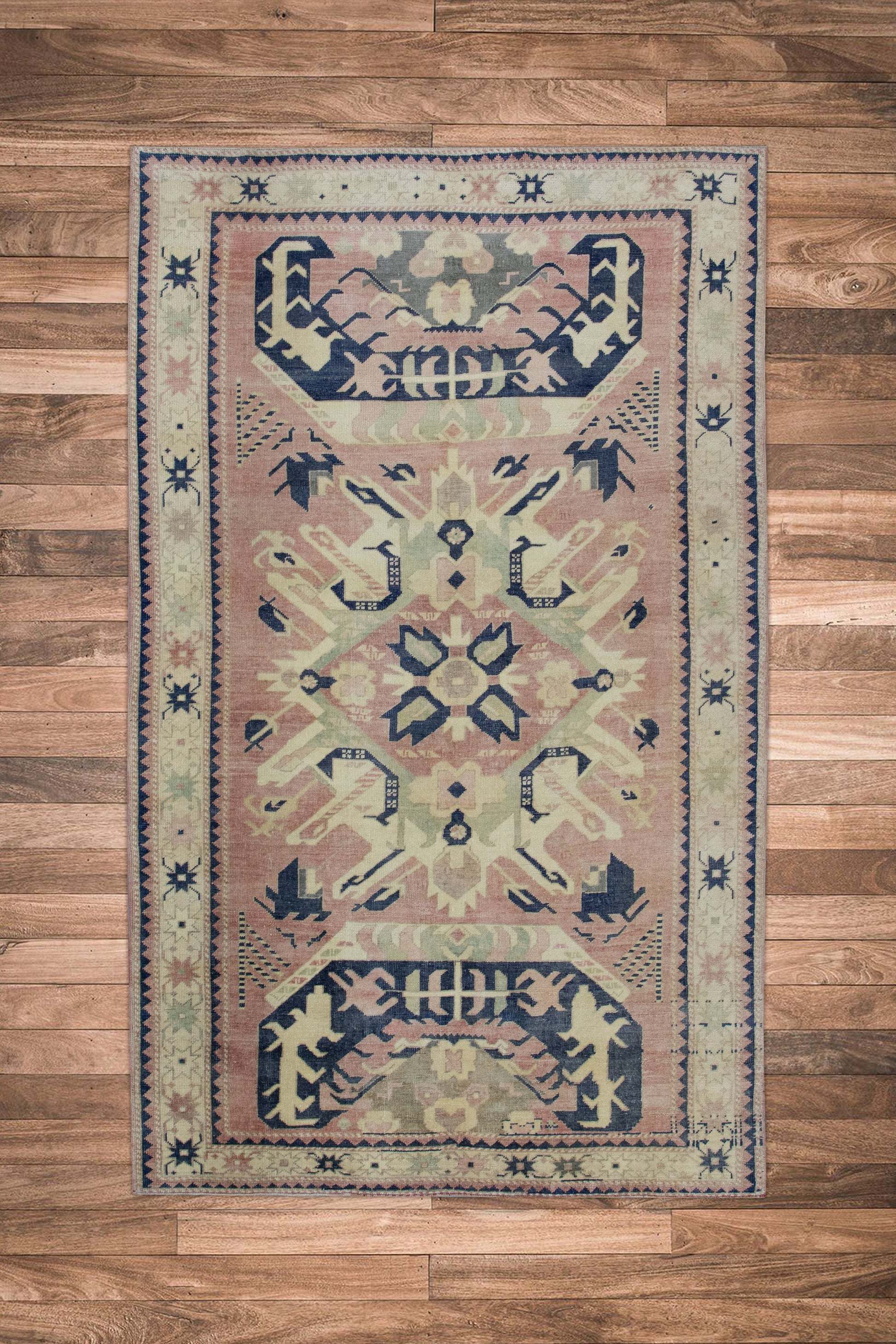 Turkish Vintage Anatolian Rug  4'6" x 7'5" #11185