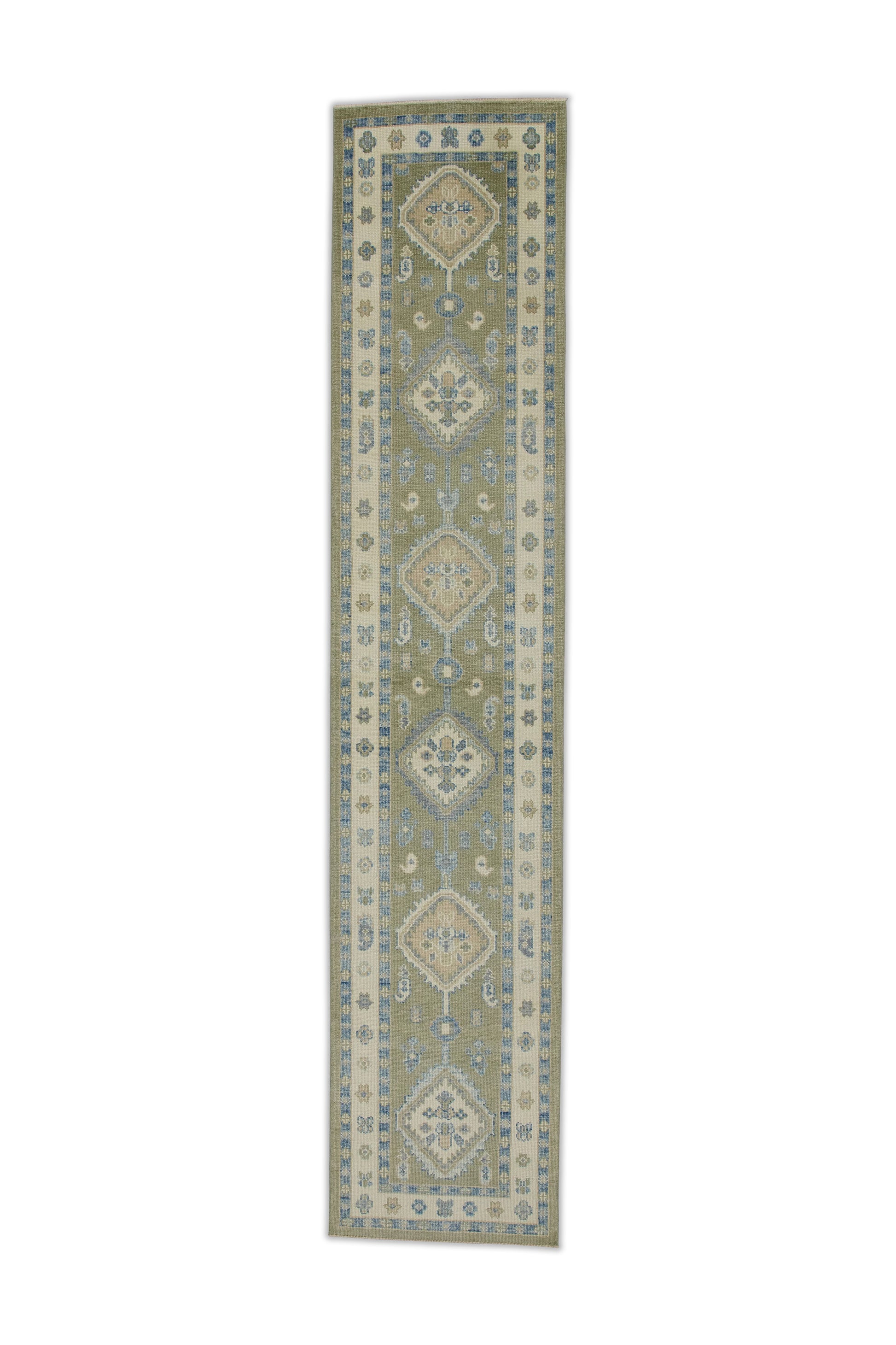 Turkish Oushak Rug 2'10" x 13'9" #7651