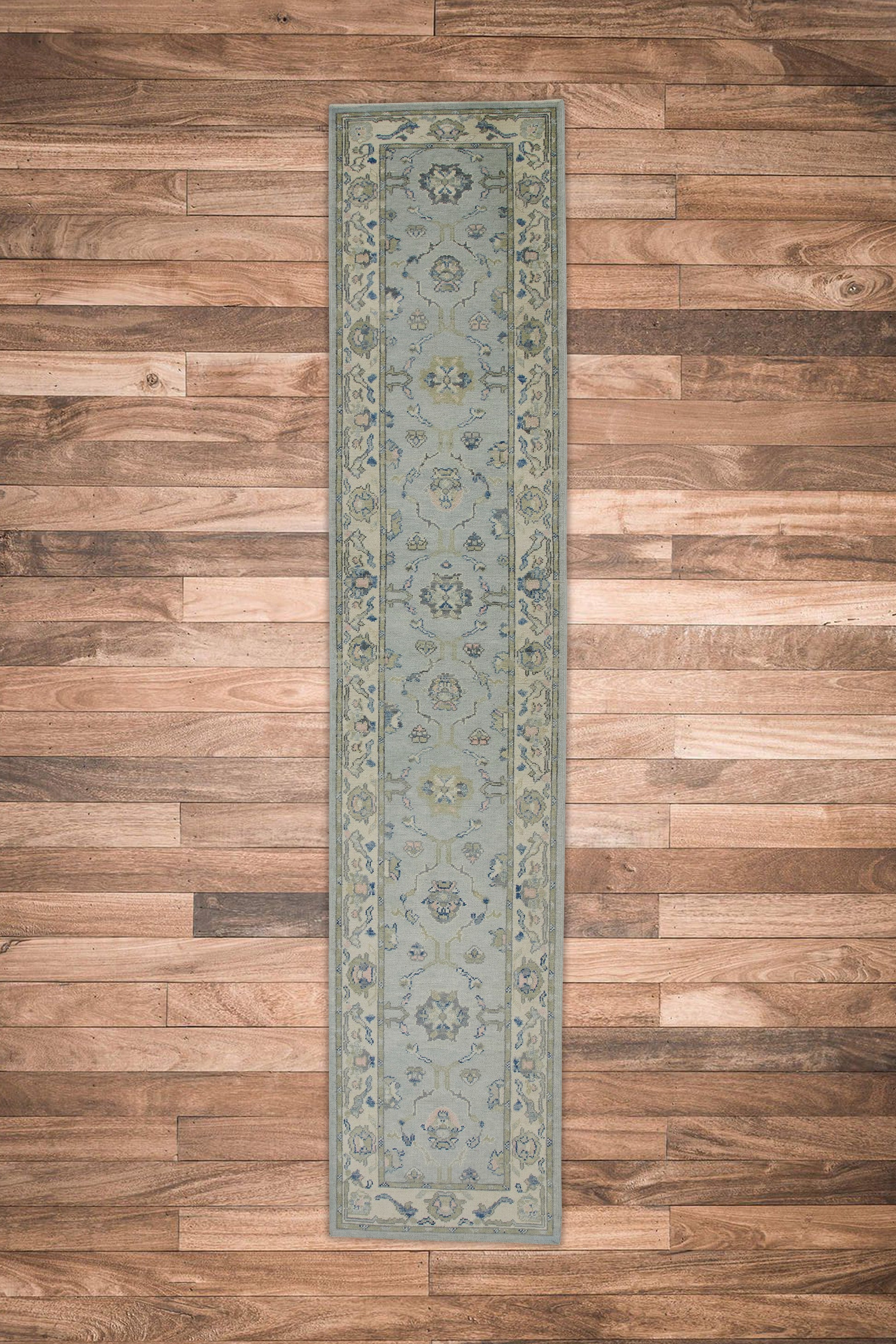 Turkish Oushak Rug 3' x 14'6" #7612