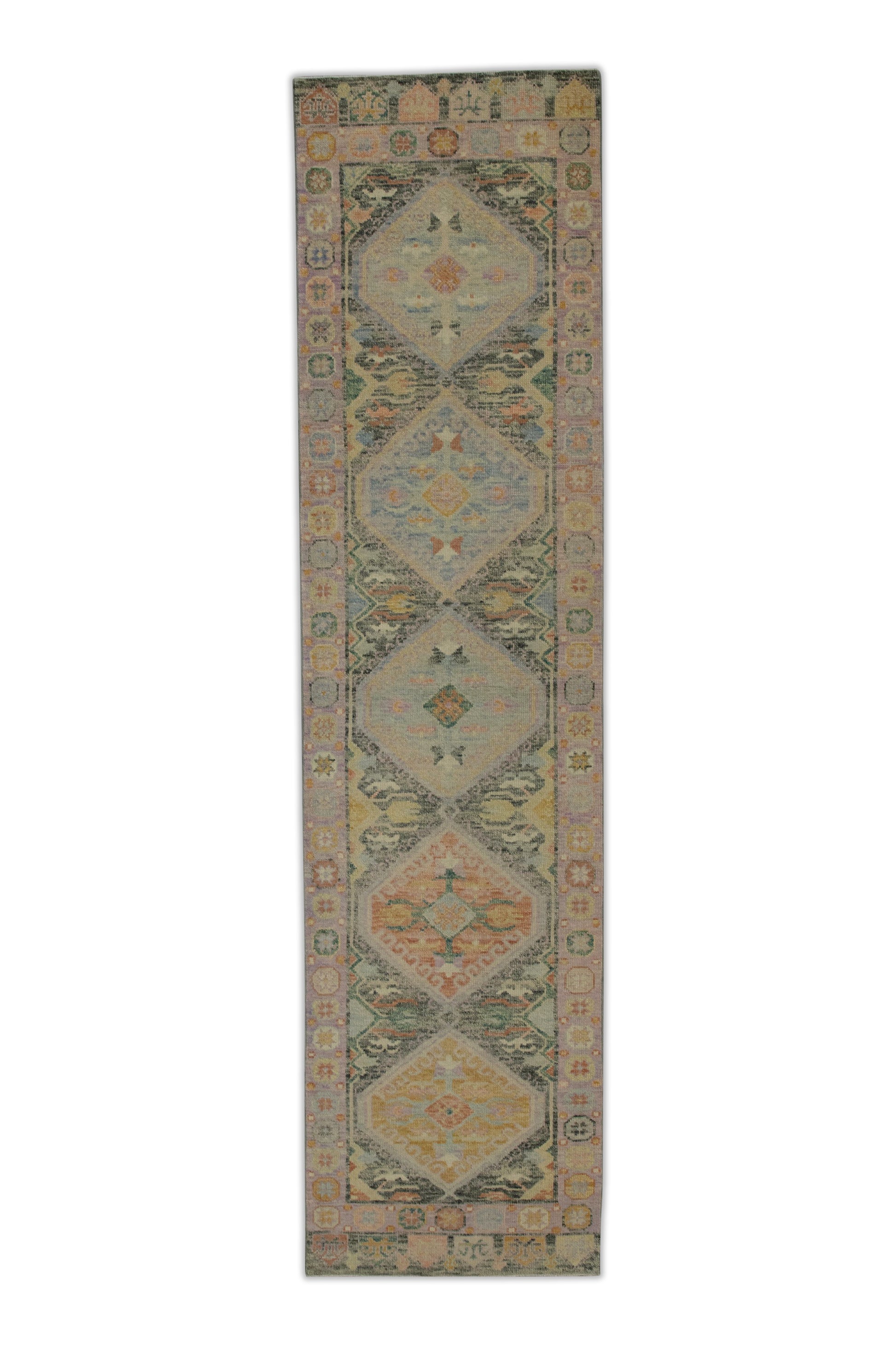 Turkish Oushak Rug 3' x 12'3" #6401