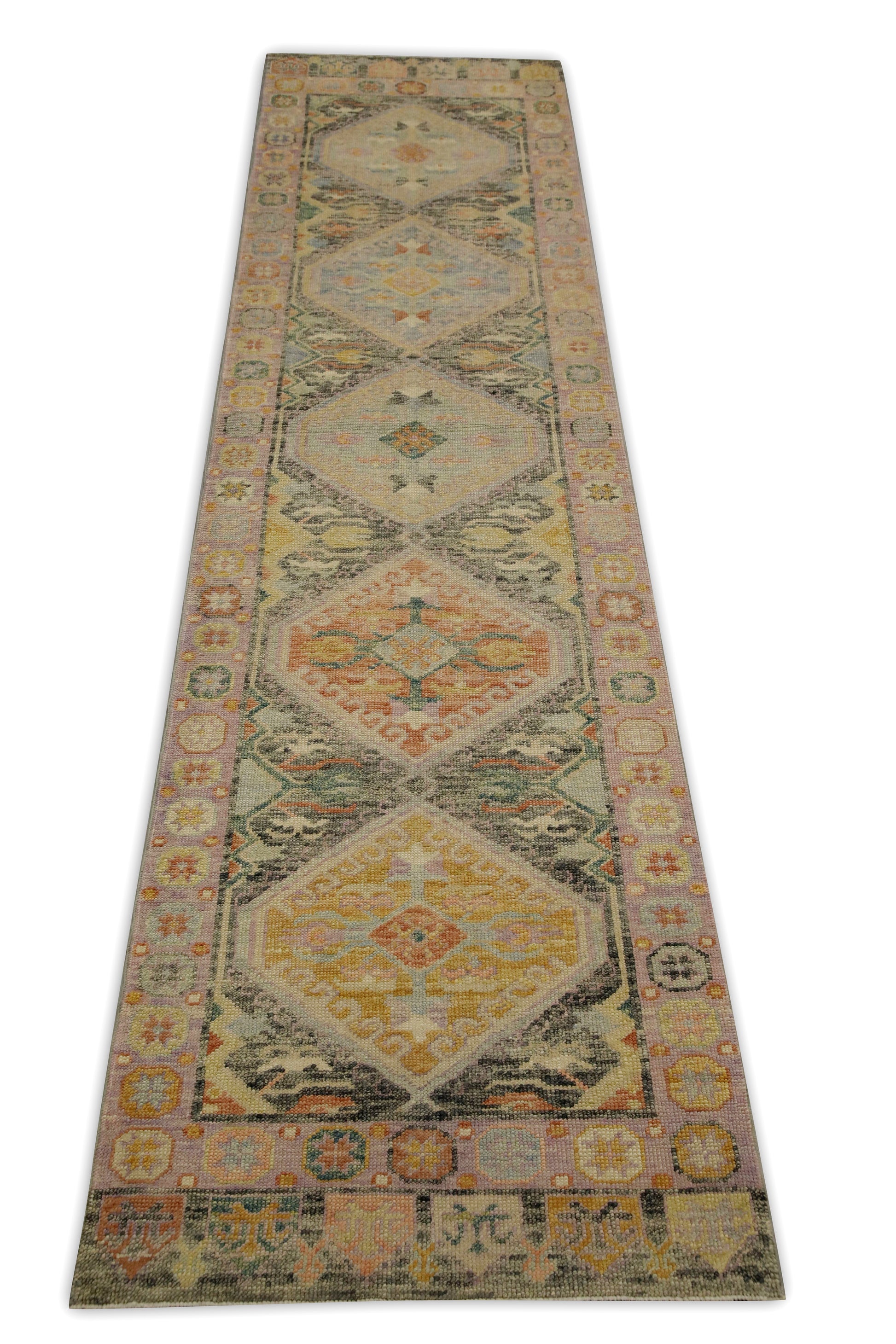 Turkish Oushak Rug 3' x 12'3" #6401