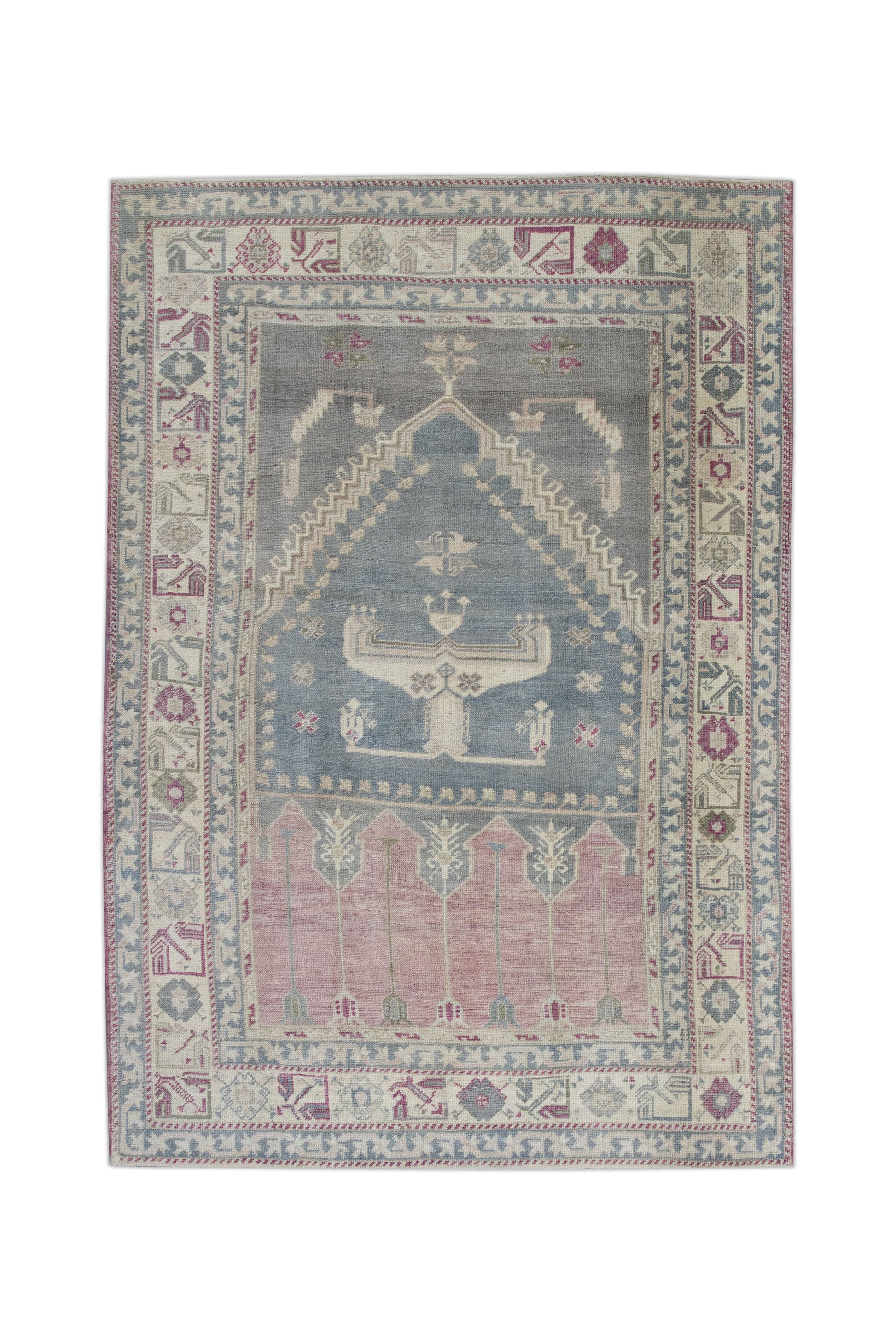 Turkish Vintage Anatolian Rug  4'9" x 6'4" #11171