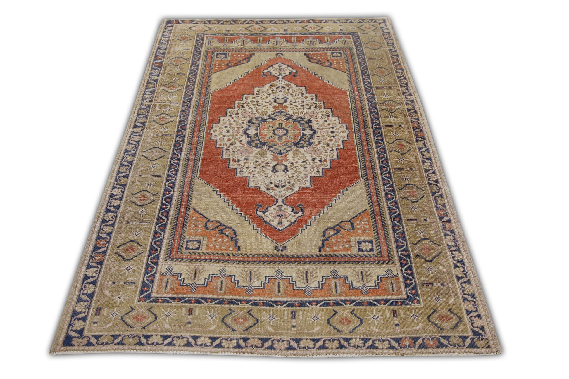 Turkish Vintage Anatolian Rug  4'2" x 6'5" #11073