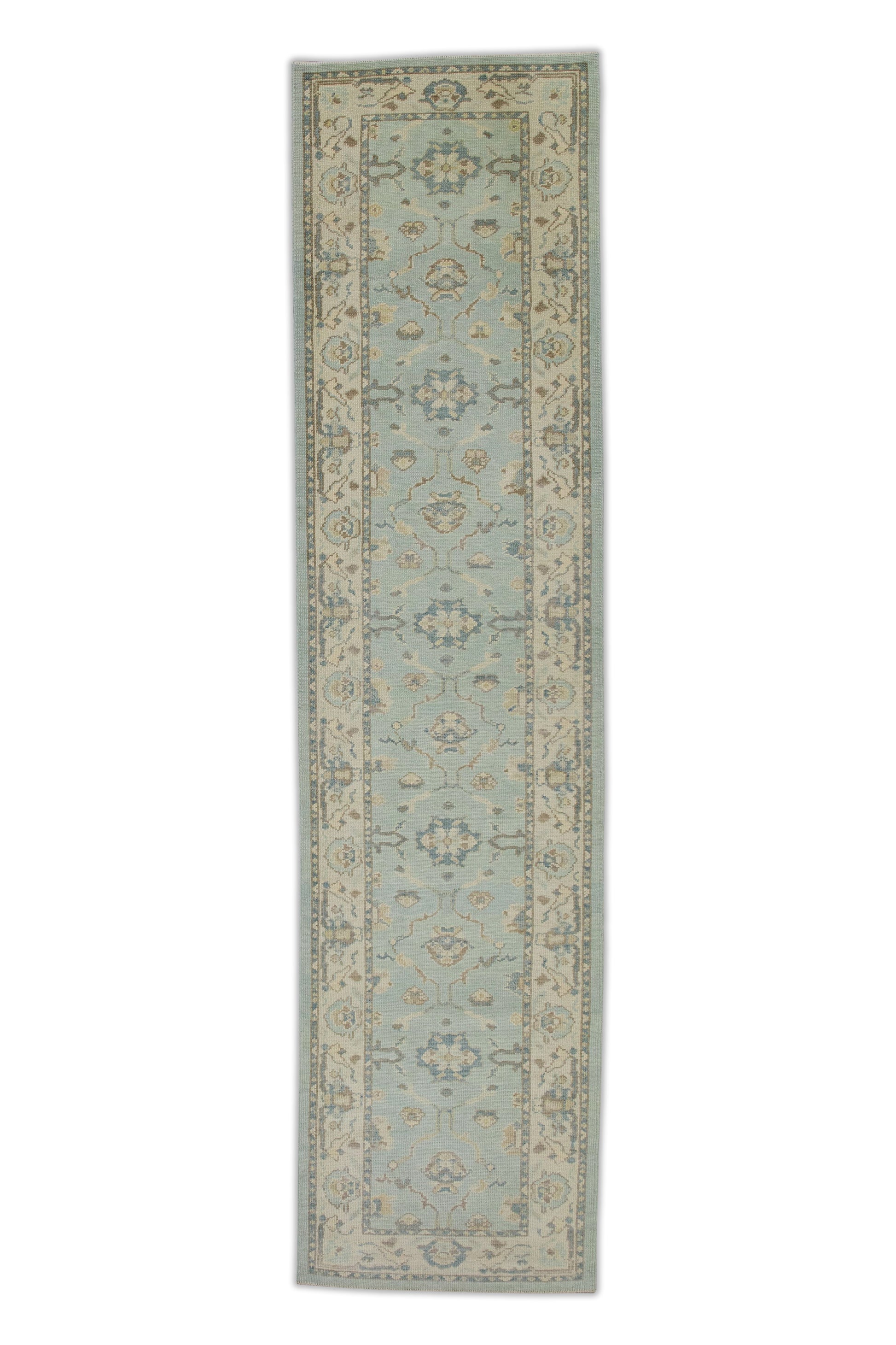 Turkish Oushak Rug 3'3" x 13'11" #7618