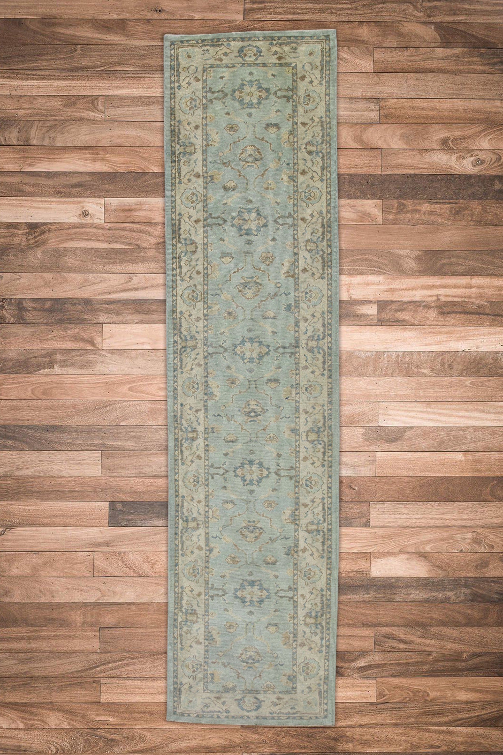 Turkish Oushak Rug 3'3" x 13'11" #7618