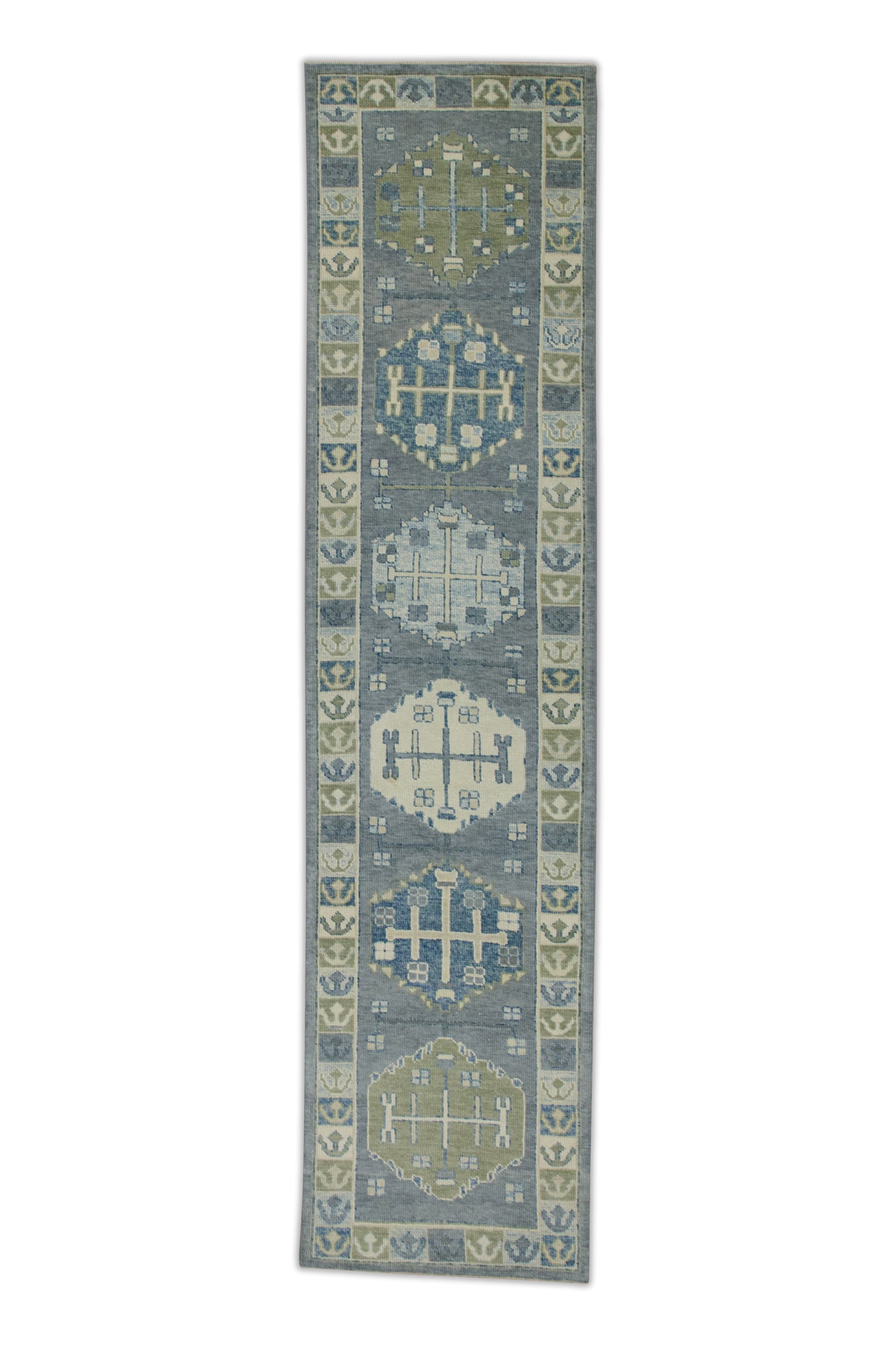 Turkish Oushak Rug 2'11" x 12'5" #8506