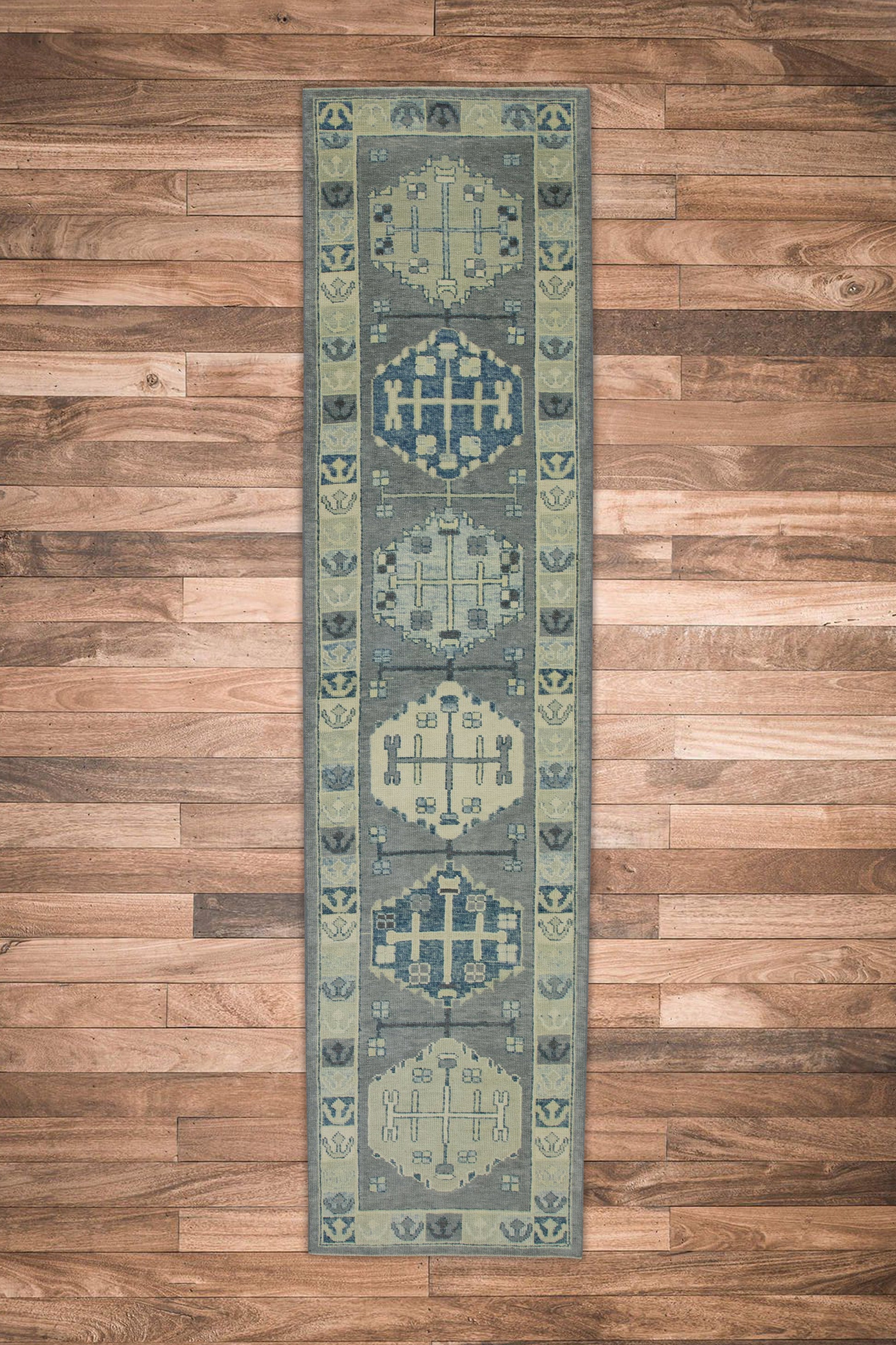 Turkish Oushak Rug 2'10" x 12'2" #7504