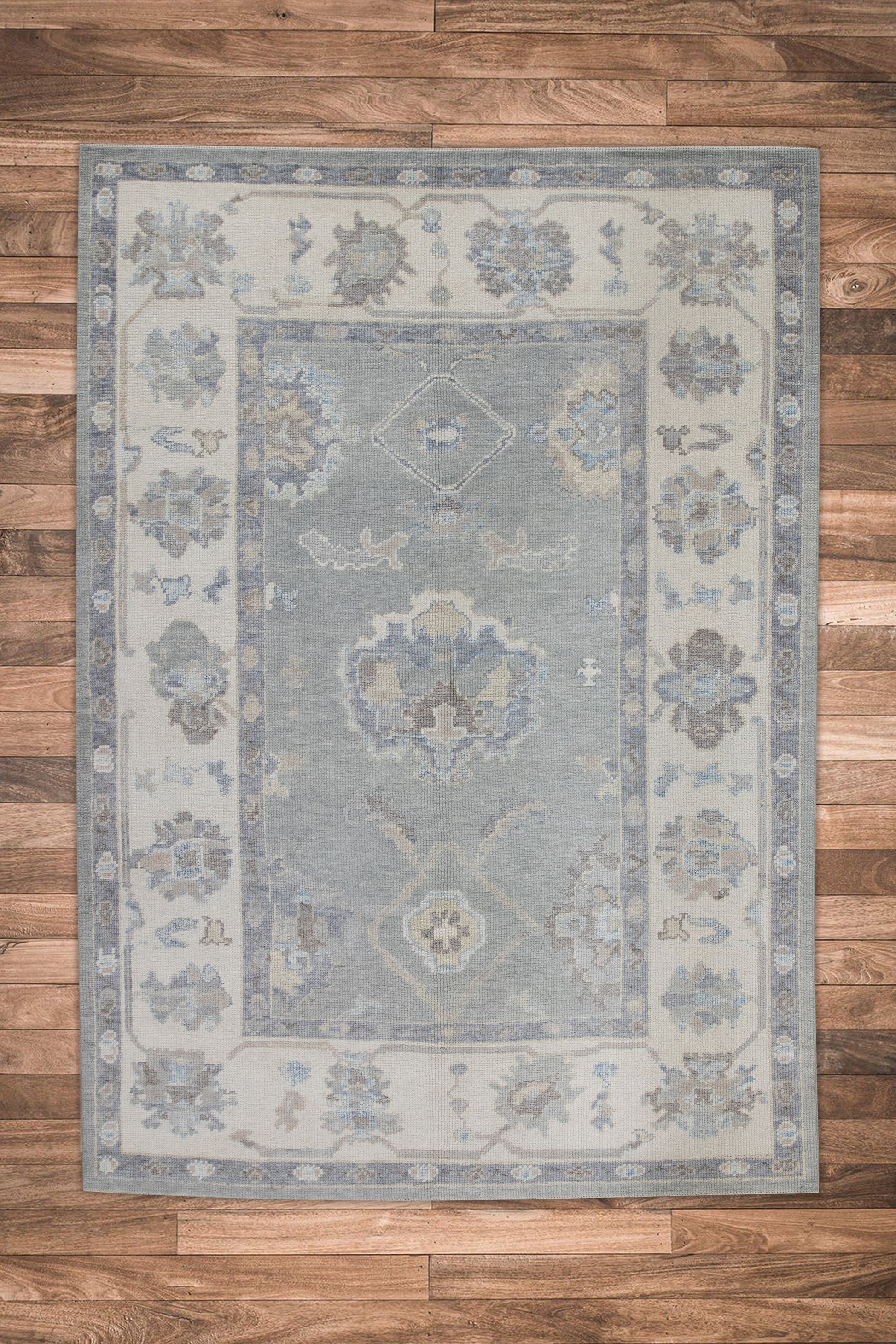 Turkish Oushak Rug 4'11" x 6'10" #11001