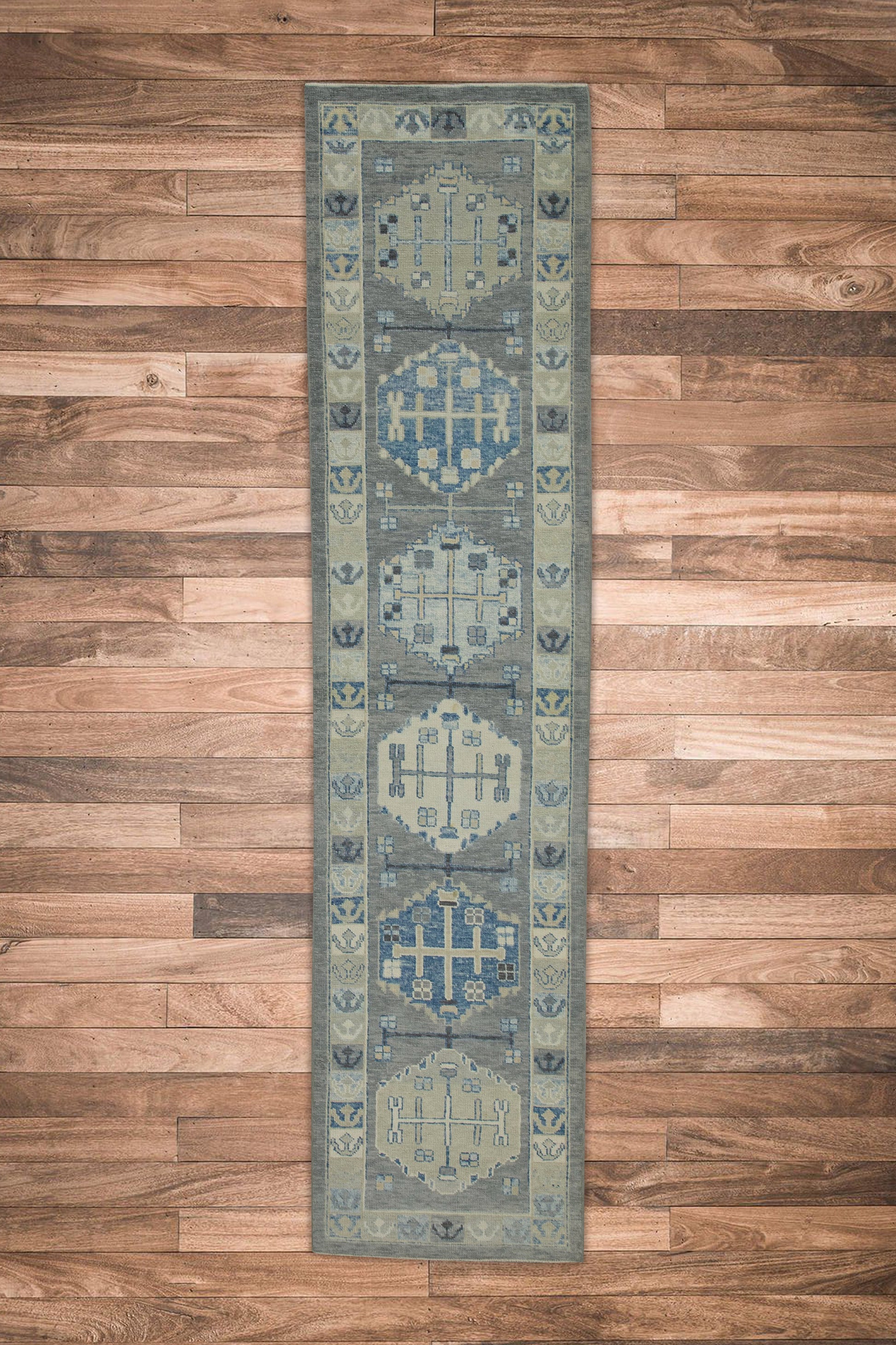 Turkish Oushak Rug 2'11" x 12'8" #7498