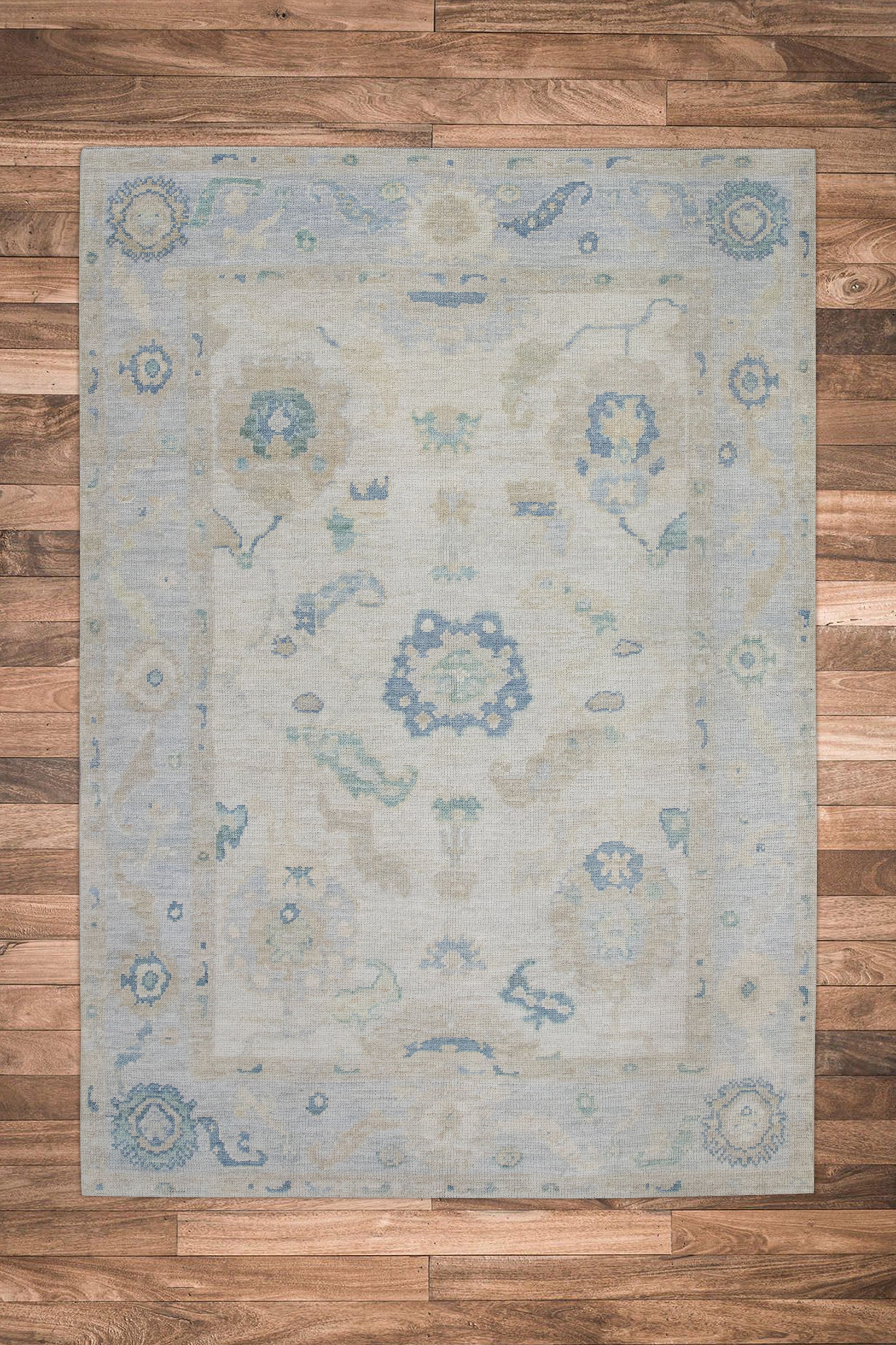 Turkish Oushak Rug 4'8" x 6'10" #11232