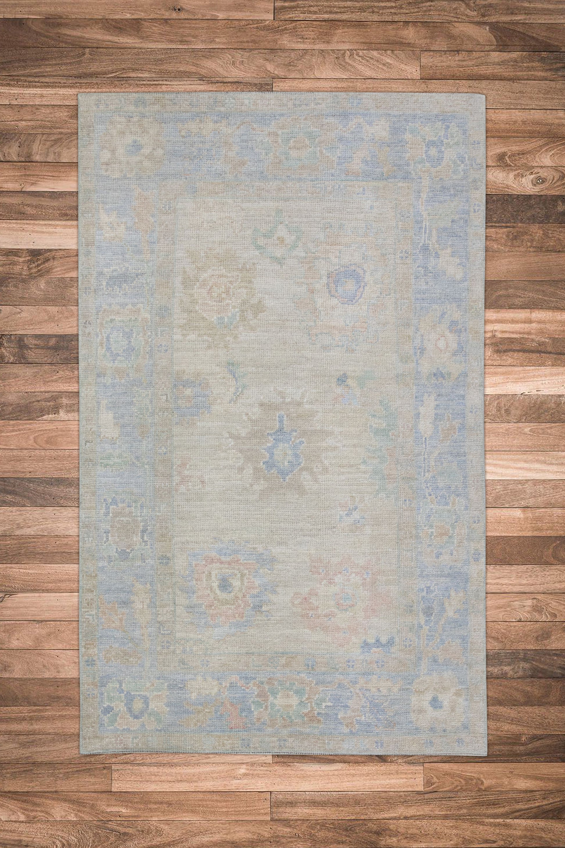 Turkish Oushak Rug 3'7" x 5'11" #11271