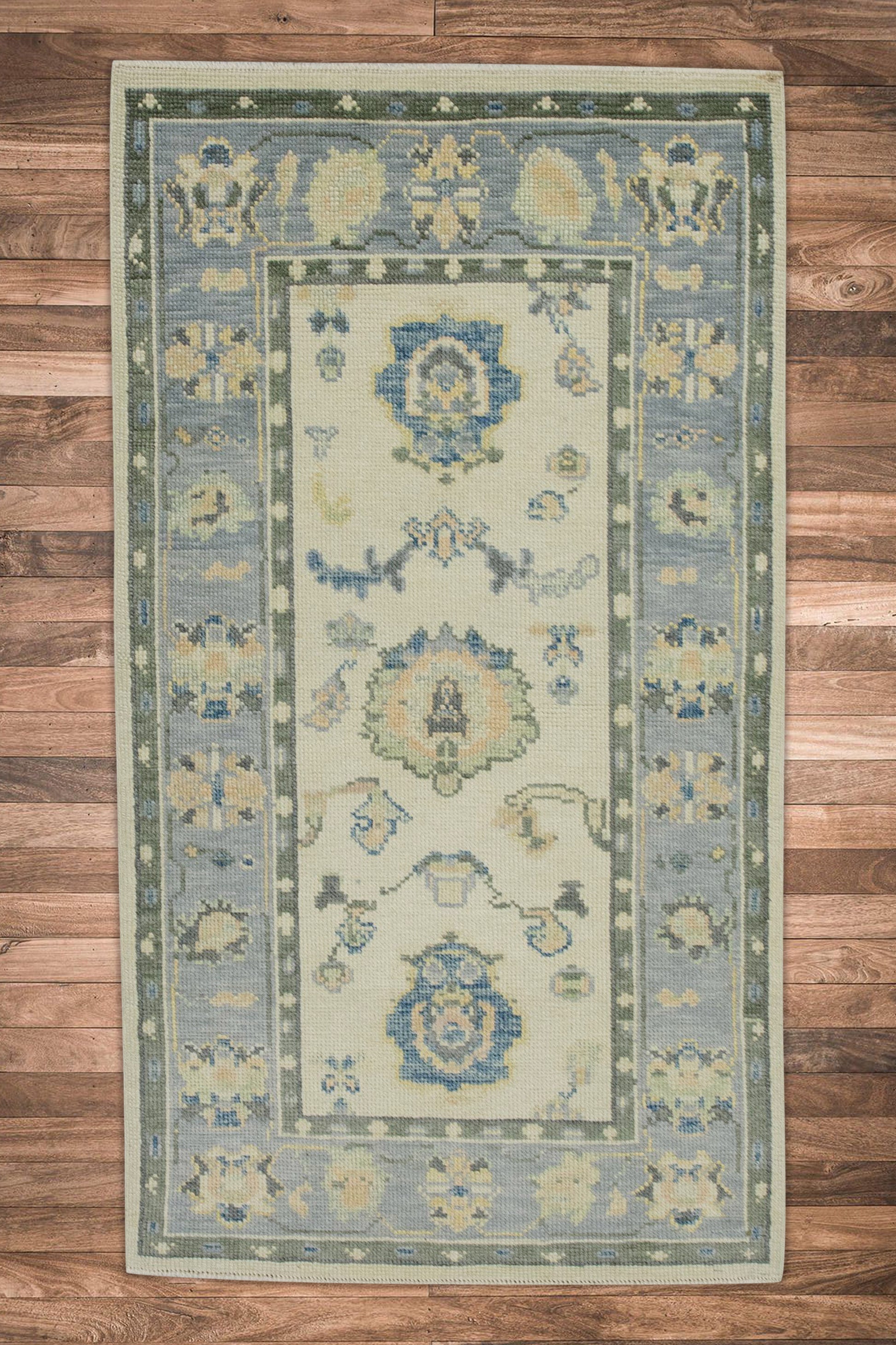 Turkish Oushak Rug 2'10" x 5'1" #8014
