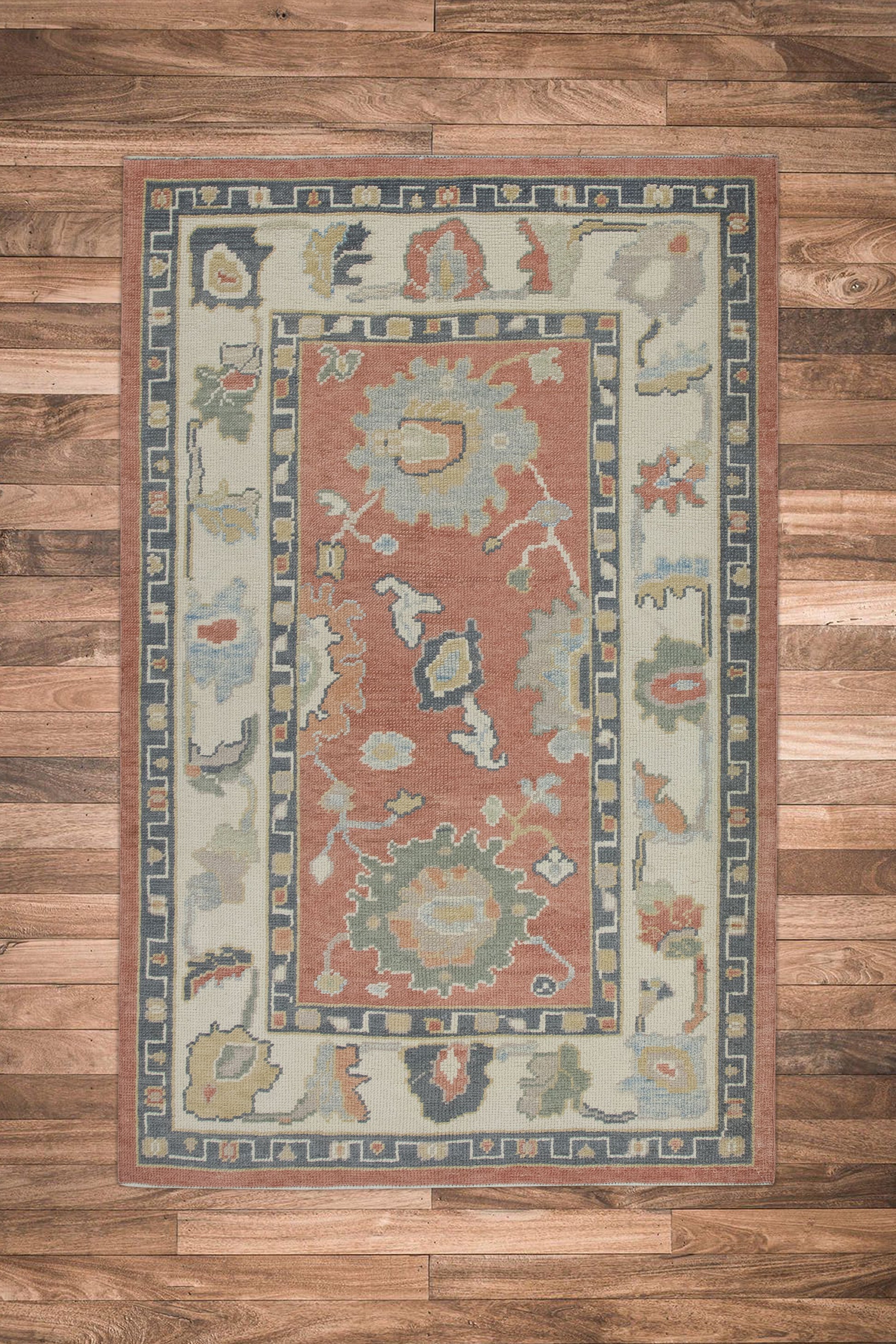 Turkish Oushak Rug 3'8" x 5'8" #10789