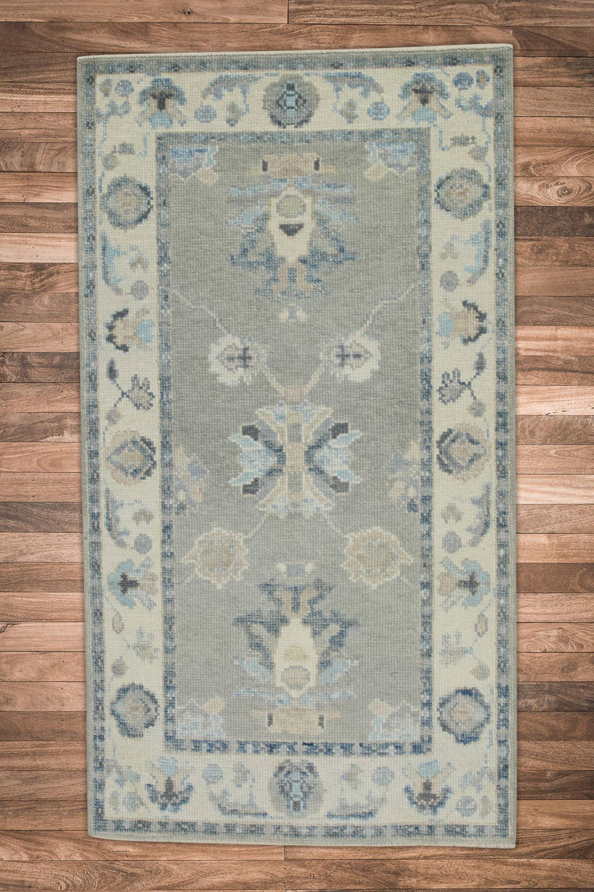 Turkish Oushak Rug 2'9" x 4'11" #7917