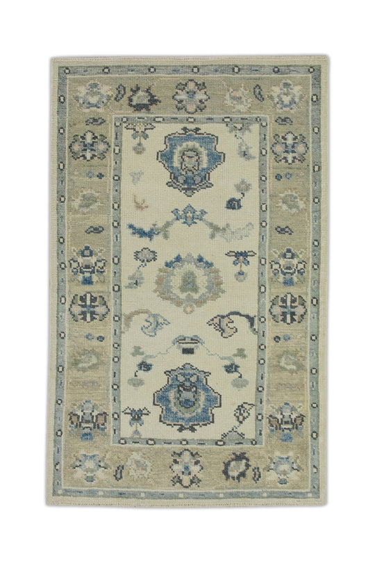 #7702 Turkish Oushak 3' x 4'8"