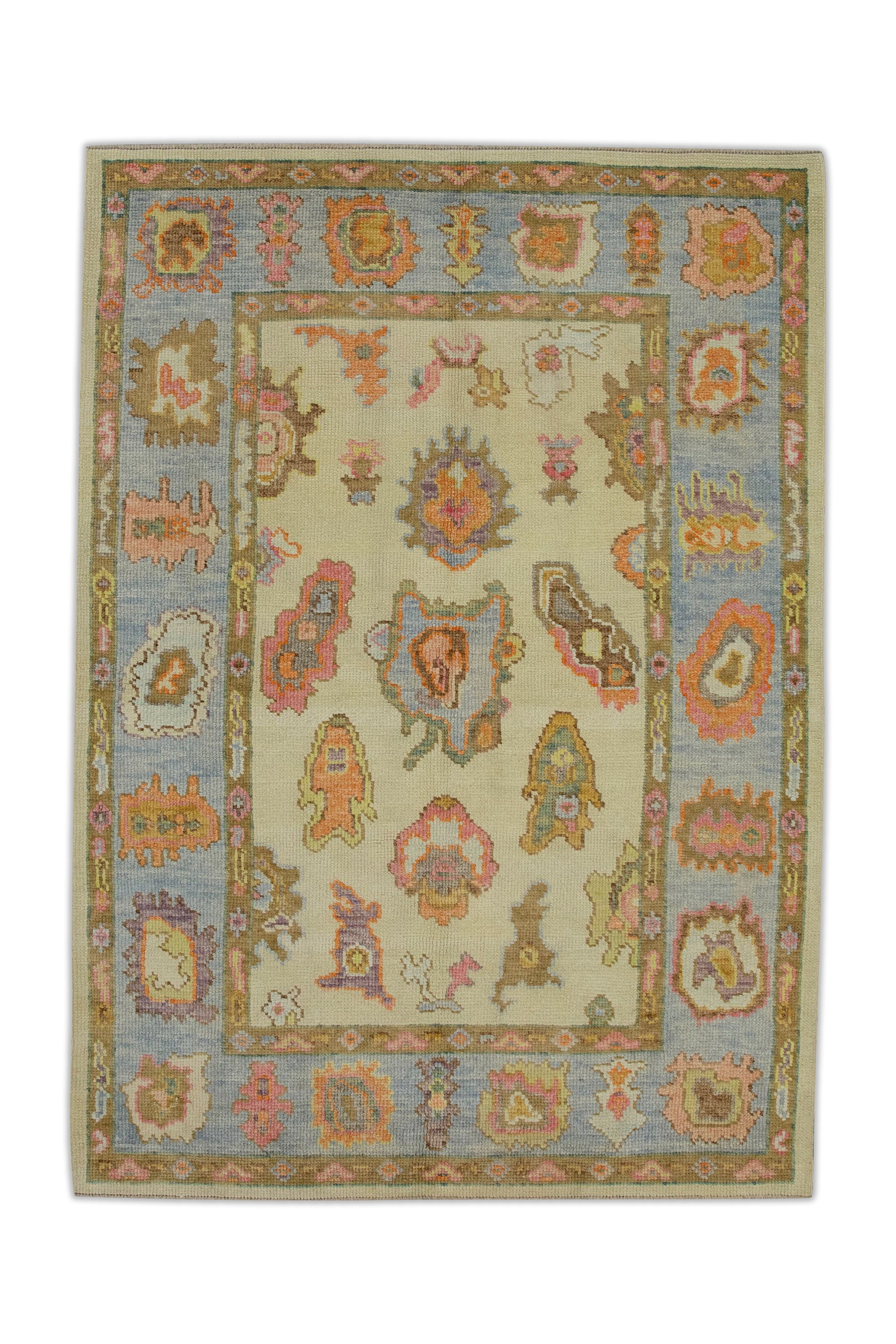 Turkish Oushak Rug 4'1" x 6'3" #2265