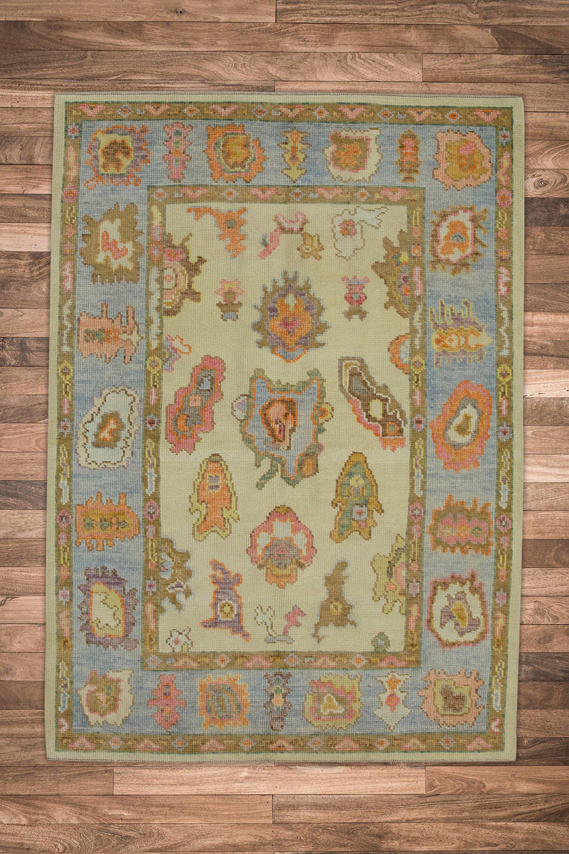 Turkish Oushak Rug 4'1" x 6'3" #2265