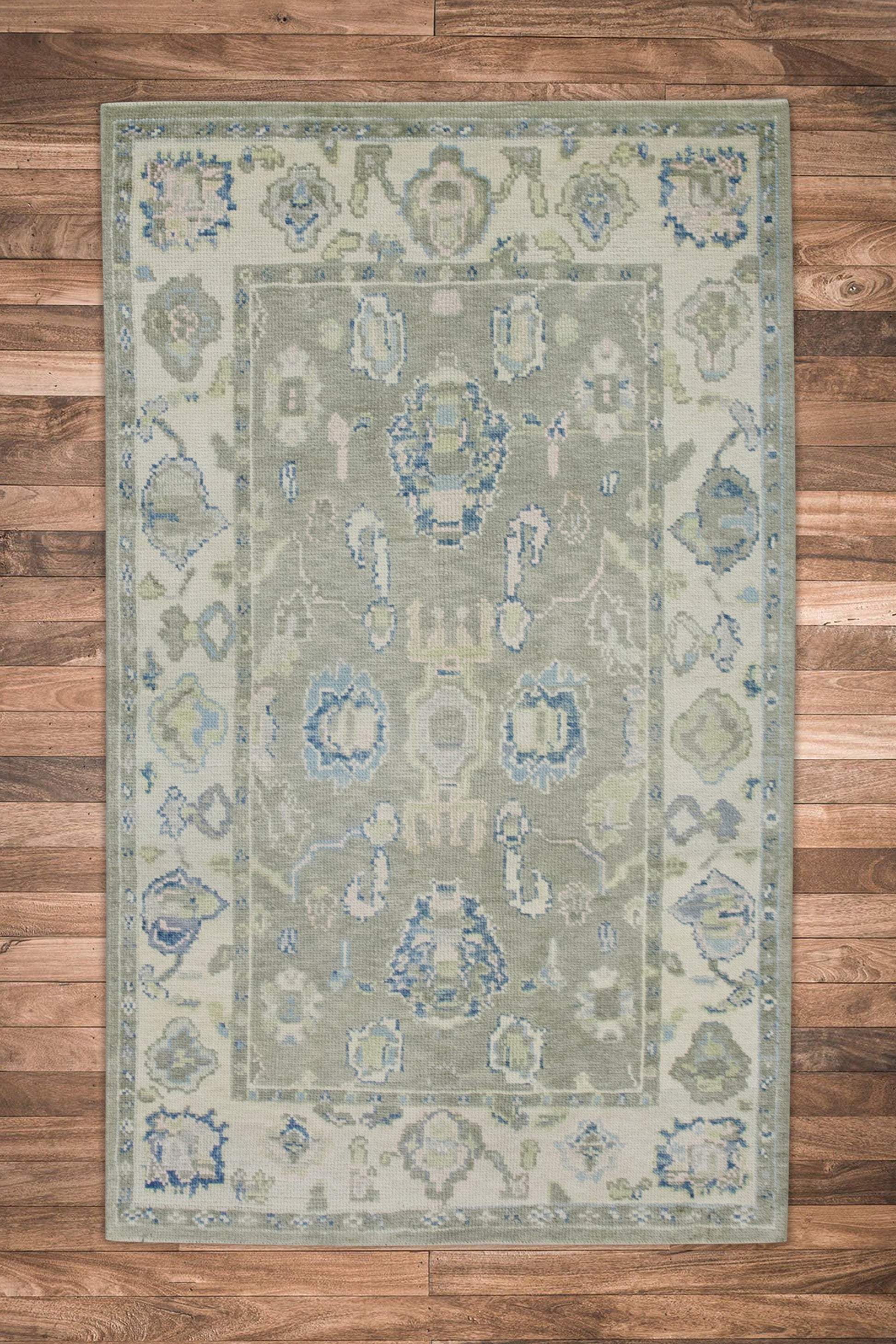 Turkish Oushak Rug 3'10" x 6'6" #7546