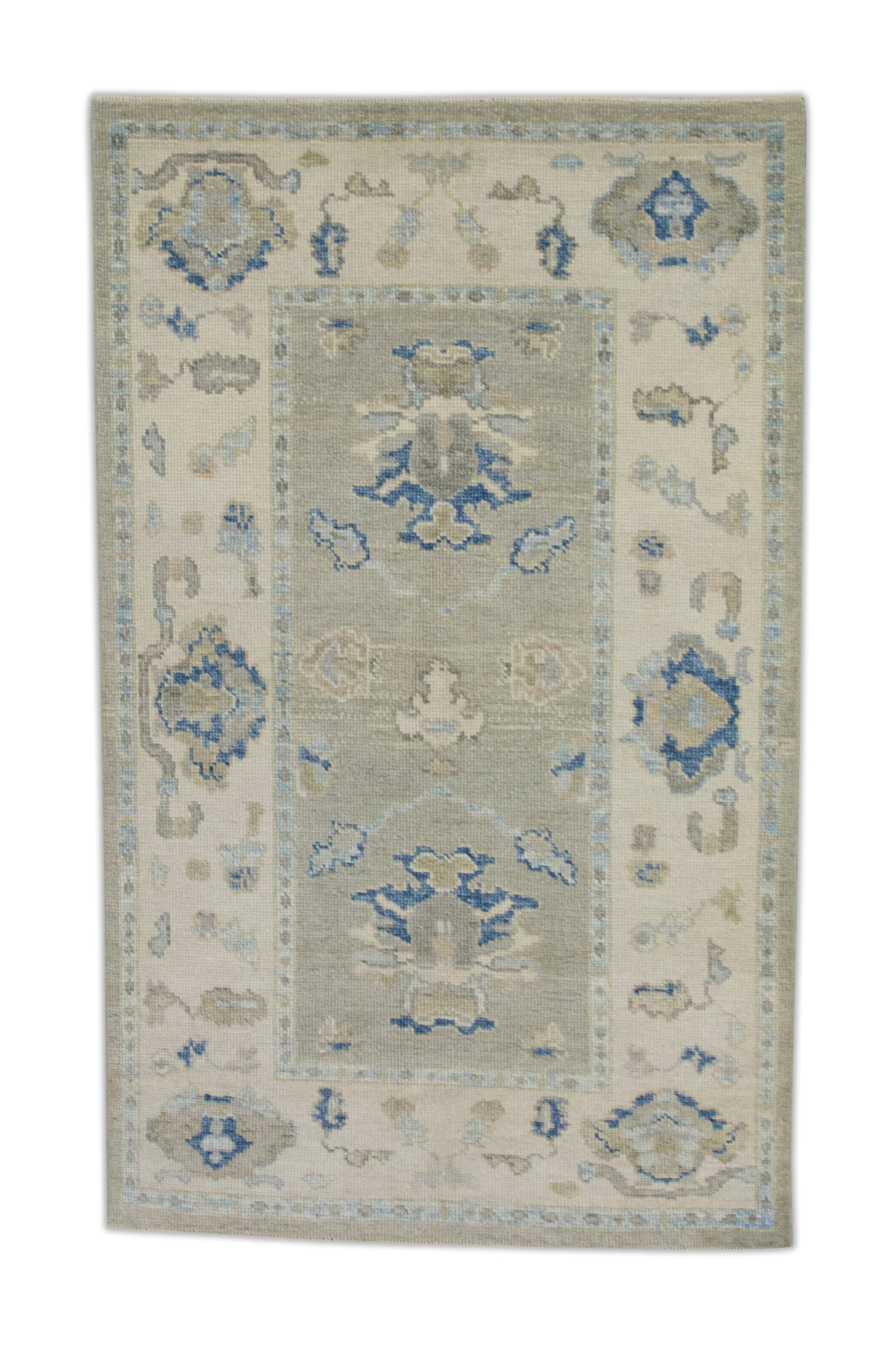 Turkish Oushak Rug 3'8" x 5'10" #7886