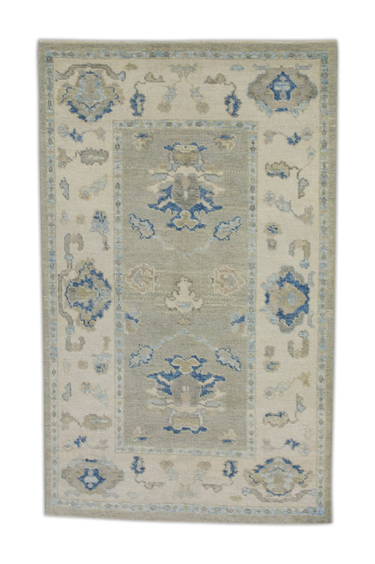 Turkish Oushak Rug 3'8" x 5'10" #7886