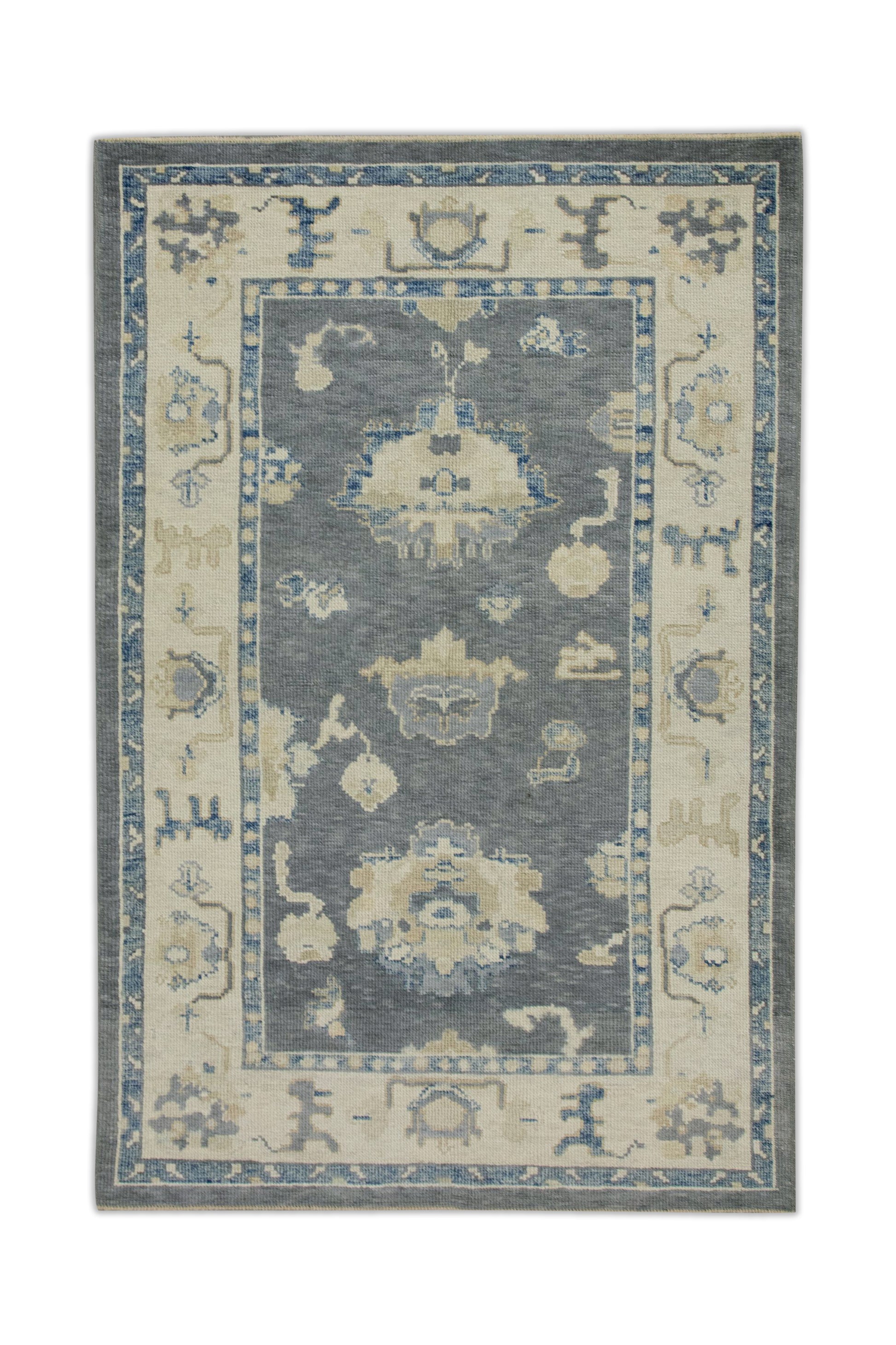Turkish Oushak Rug 3'10" x 6'2" #7648