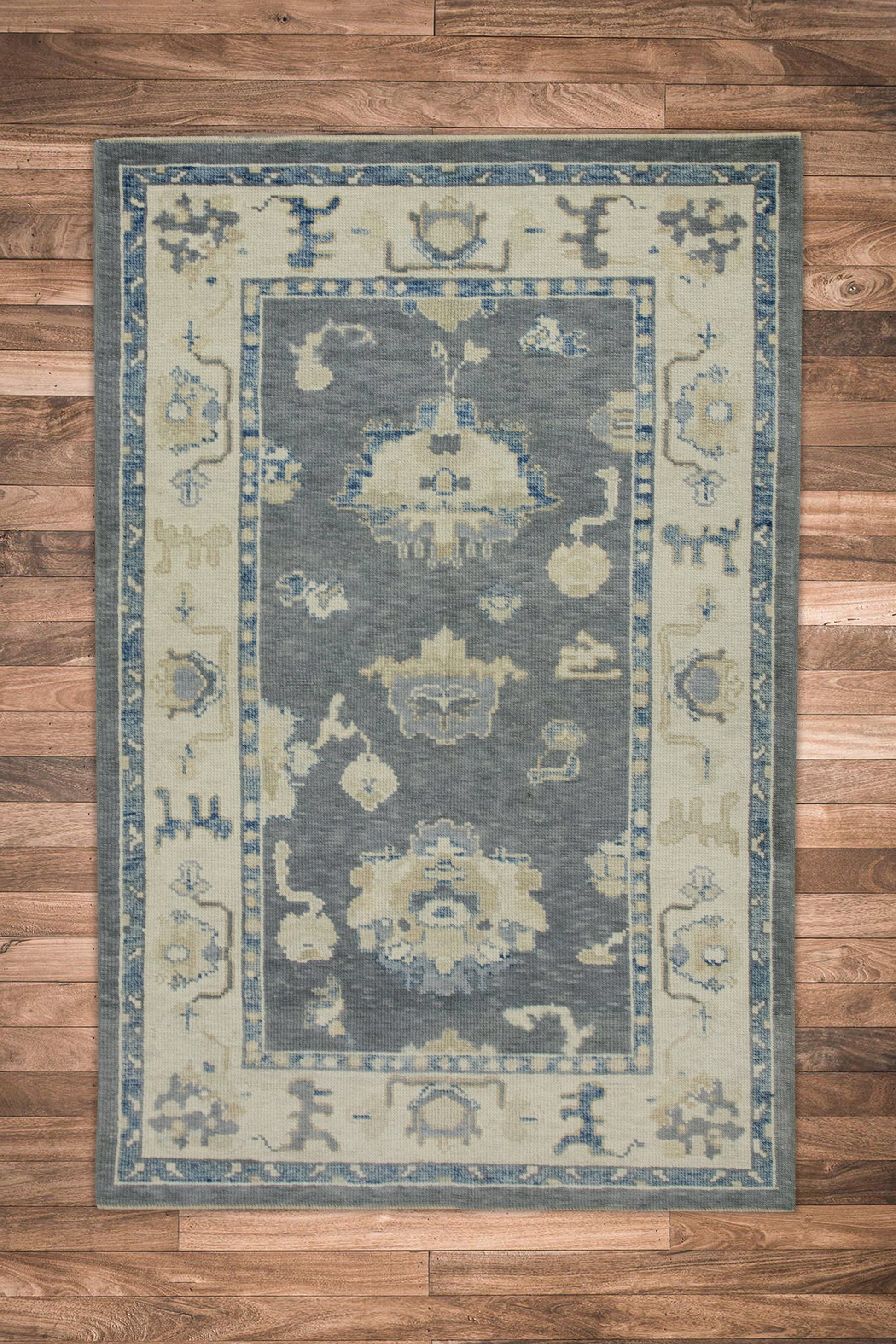 Turkish Oushak Rug 3'10" x 6'2" #7648
