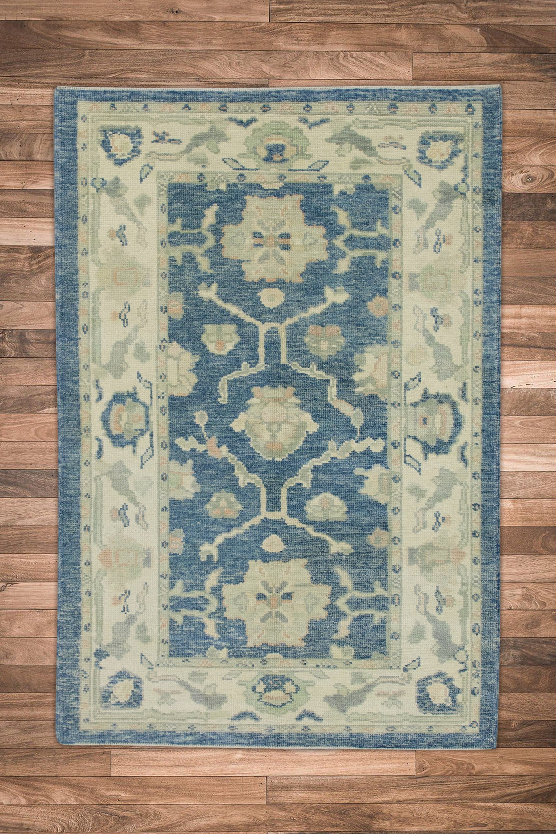 Turkish Oushak Rug 3'11" x 6'4" #8019