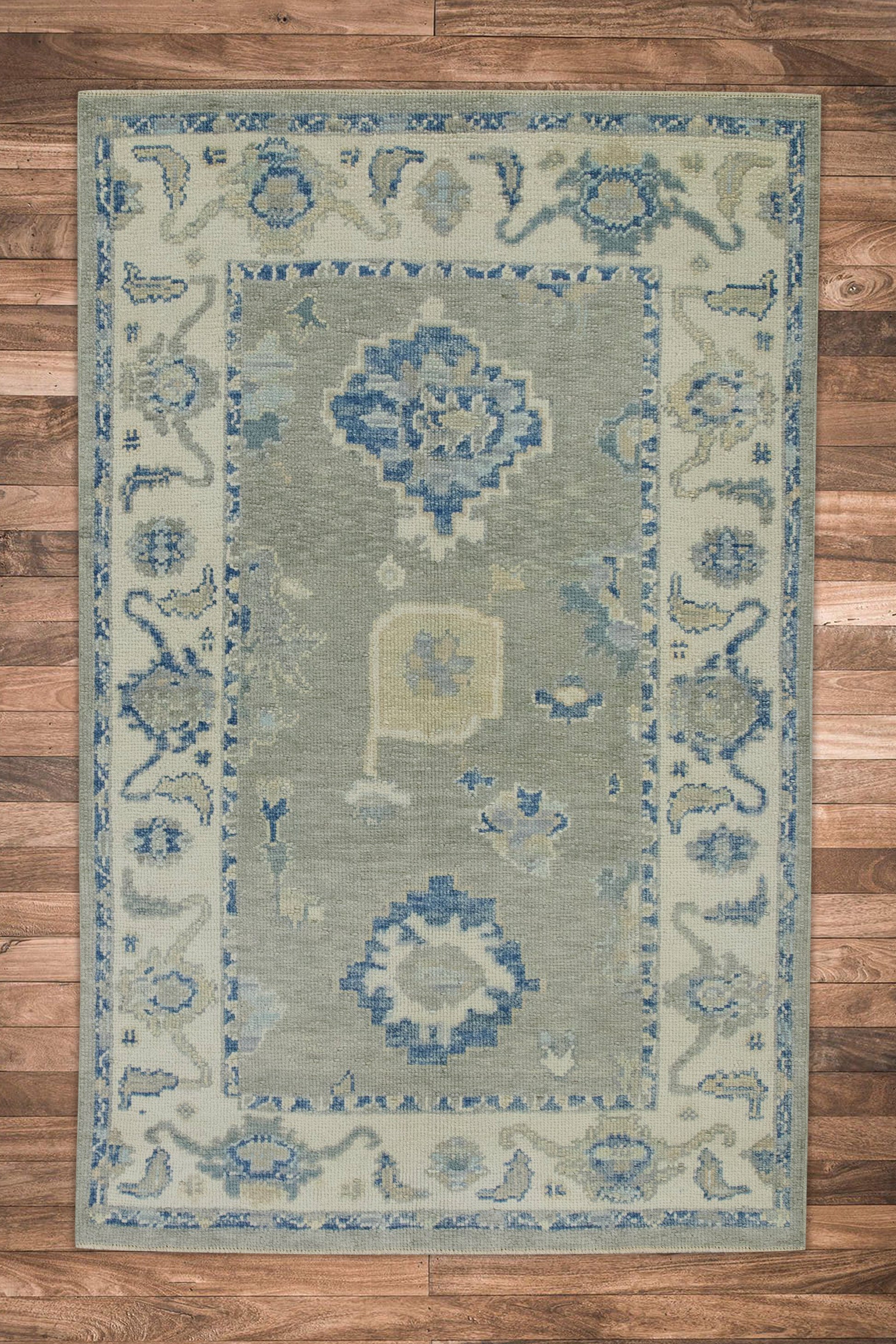 Turkish Oushak Rug 3'10" x 5'10" #8029