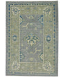 Turkish Oushak Rug 4'1" x 5'10" #7846