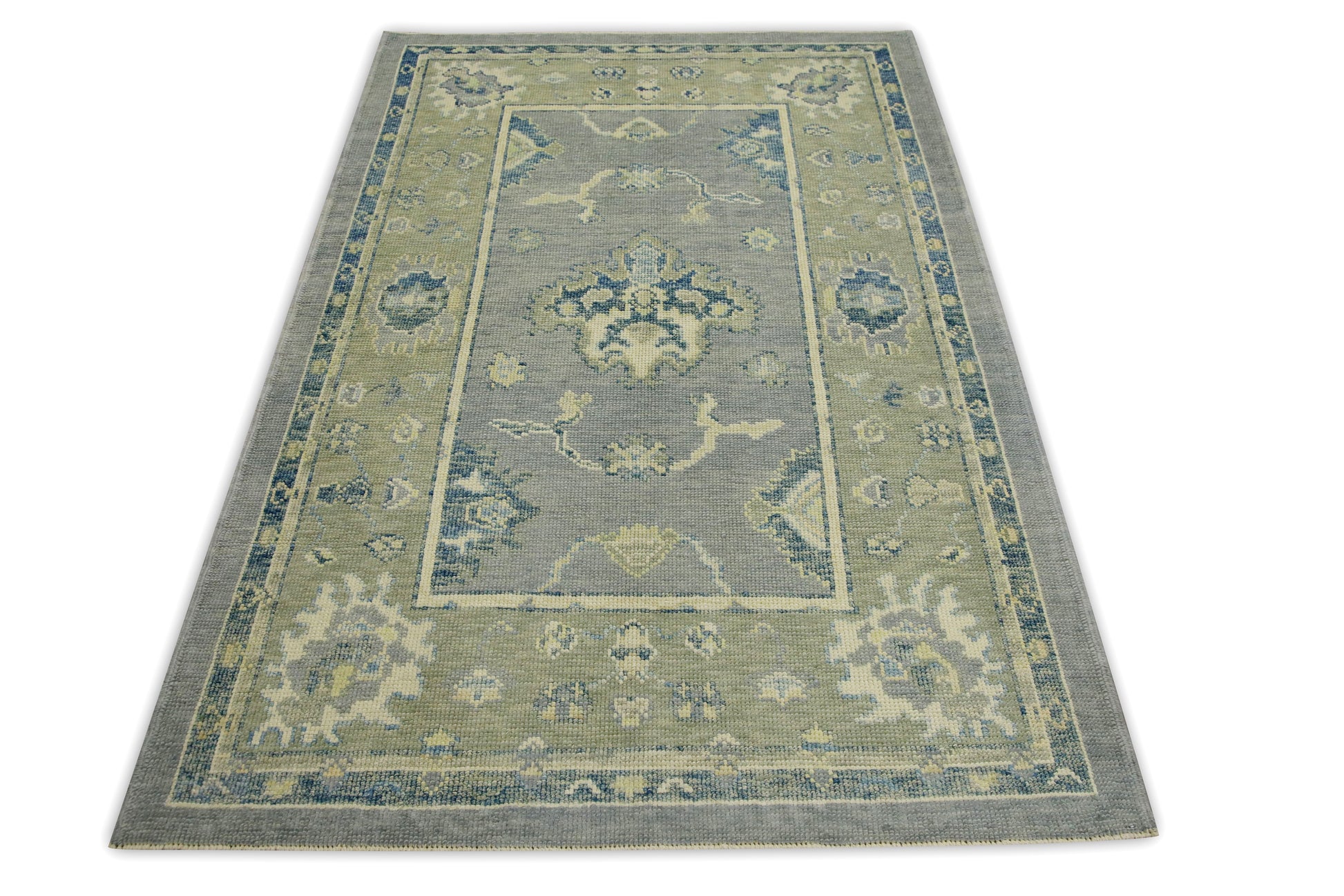 Turkish Oushak Rug 4'1" x 5'10" #7846