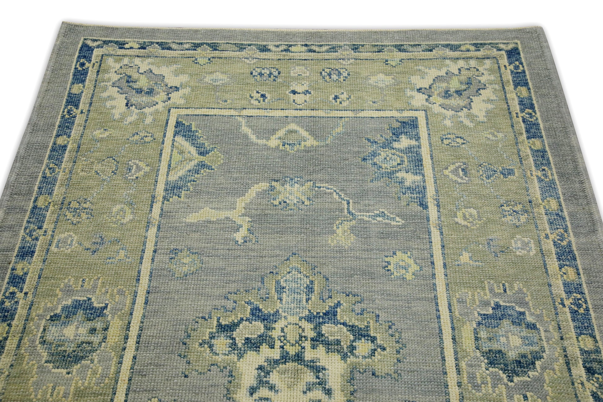 Turkish Oushak Rug 4'1" x 5'10" #7846