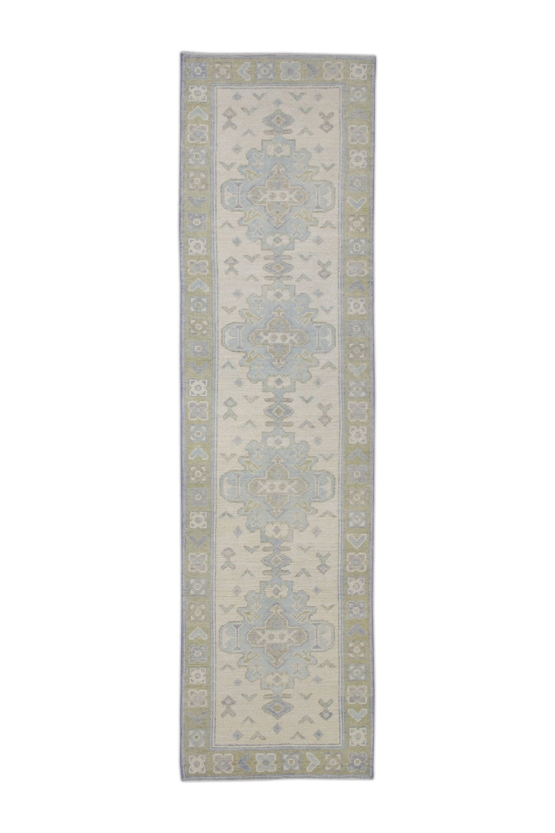 Turkish Oushak Rug 2'7" x 9'6" #10777