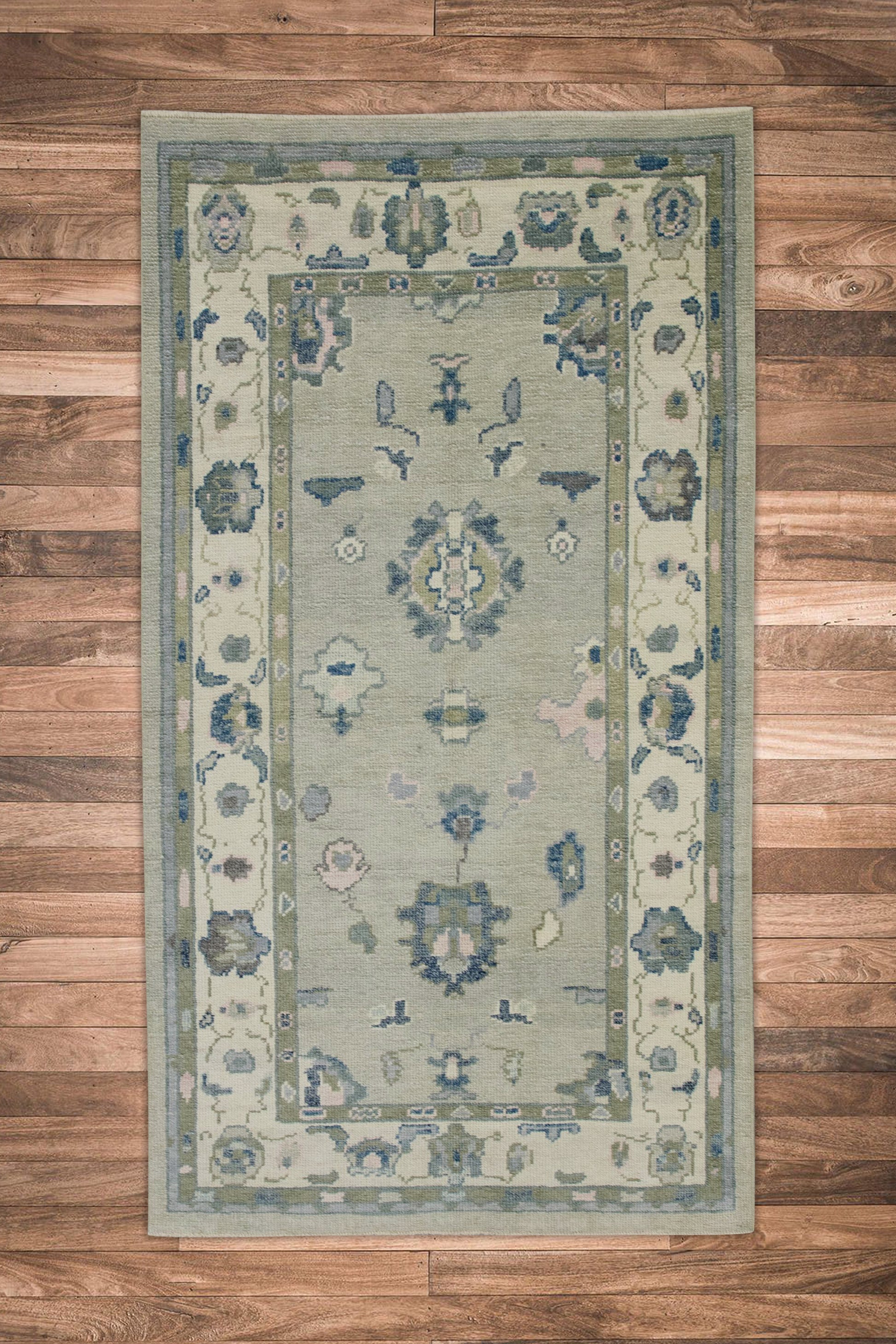 Turkish Oushak Rug 3'8" x 6'7" #8052