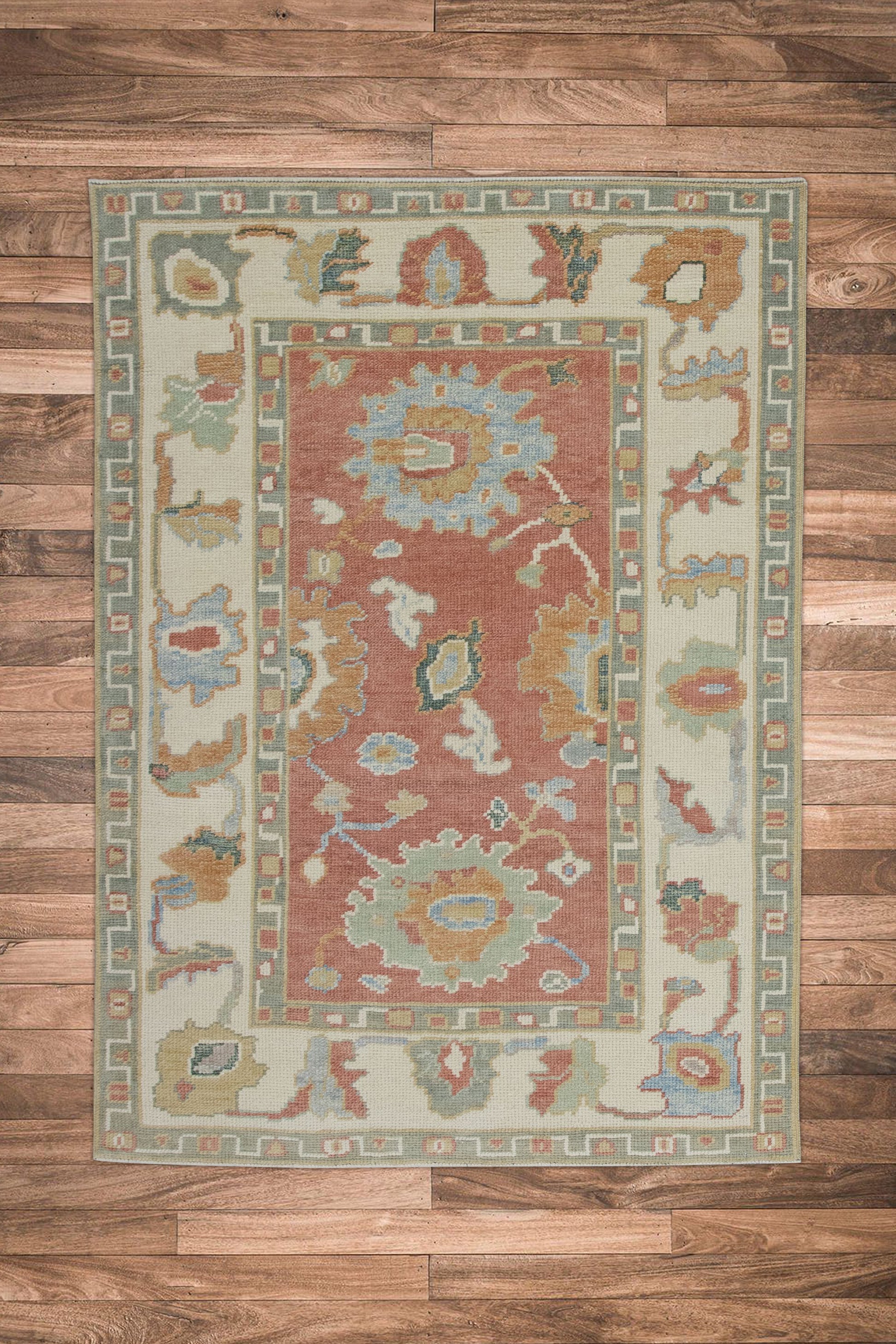 Turkish Oushak Rug 3'5" x 4'7" #11144