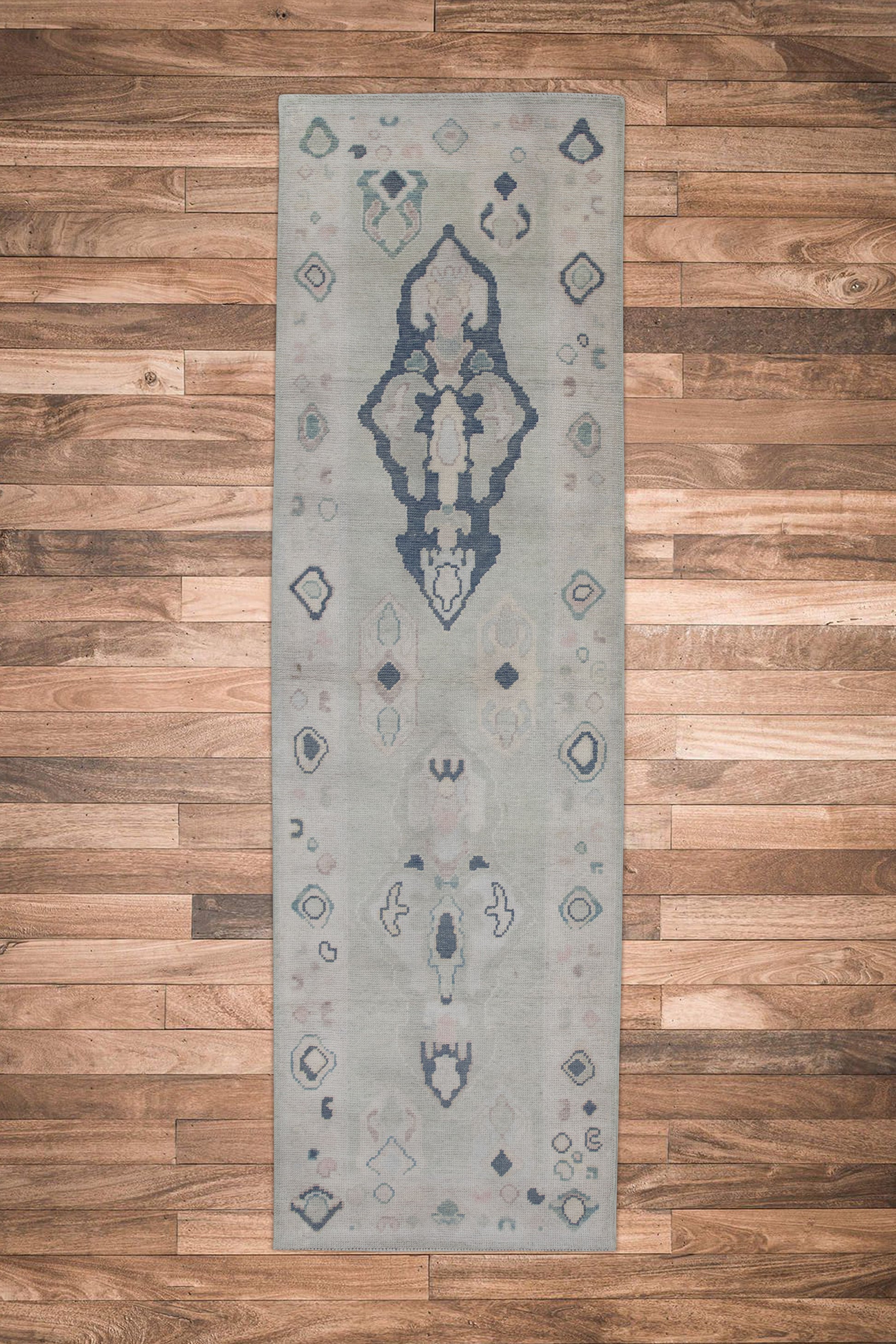 Turkish Oushak Rug 2'9" x 9'2" #8021