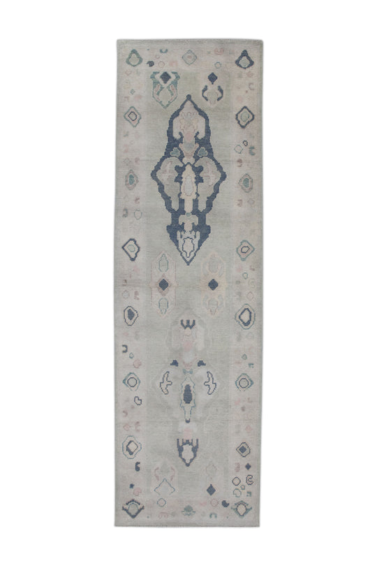 #8021 Turkish Oushak 2'9" x 9'2"