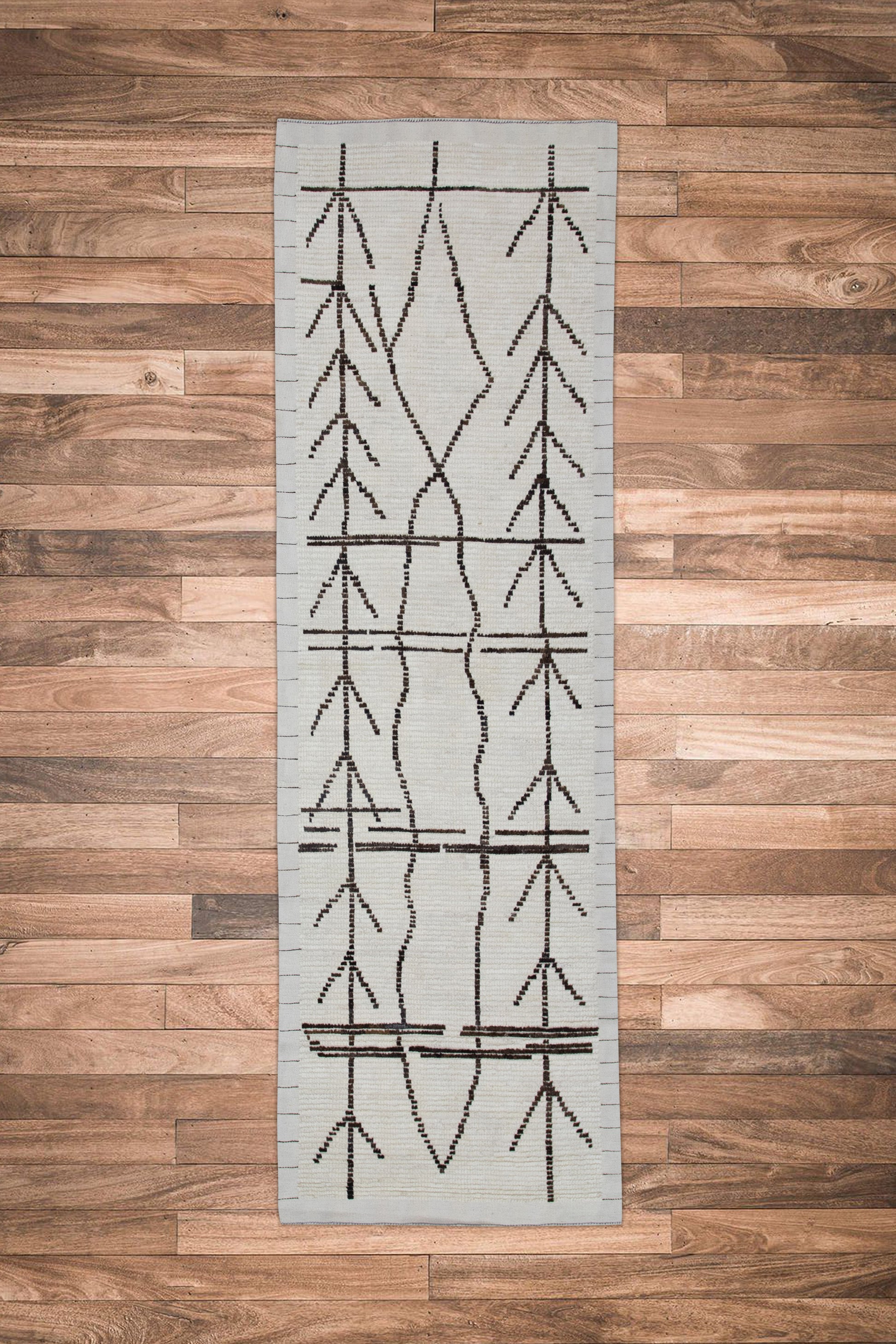 Turkish Tulu Rug Hand Knotted 2'9" x 8'3" #10791