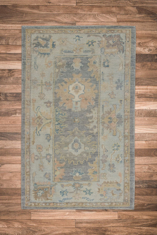 #10949 Turkish Oushak 3'2" x 5'
