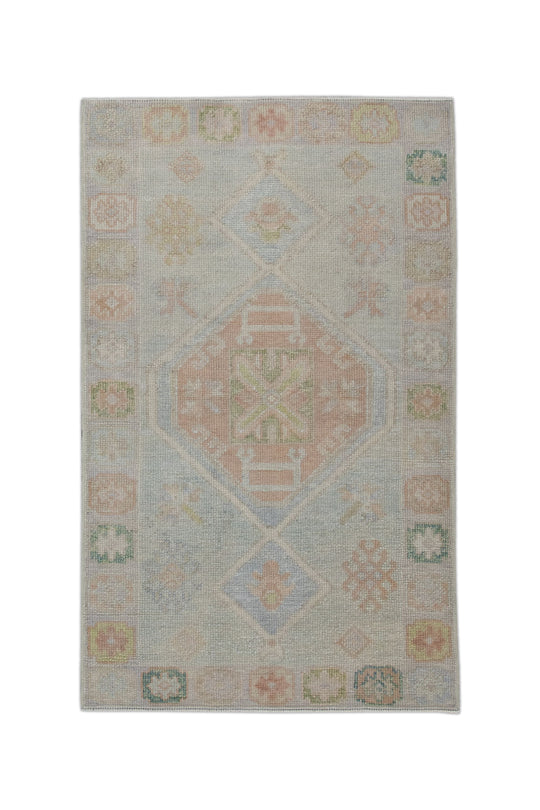 #11165 Turkish Oushak 2'1" x 4'9"