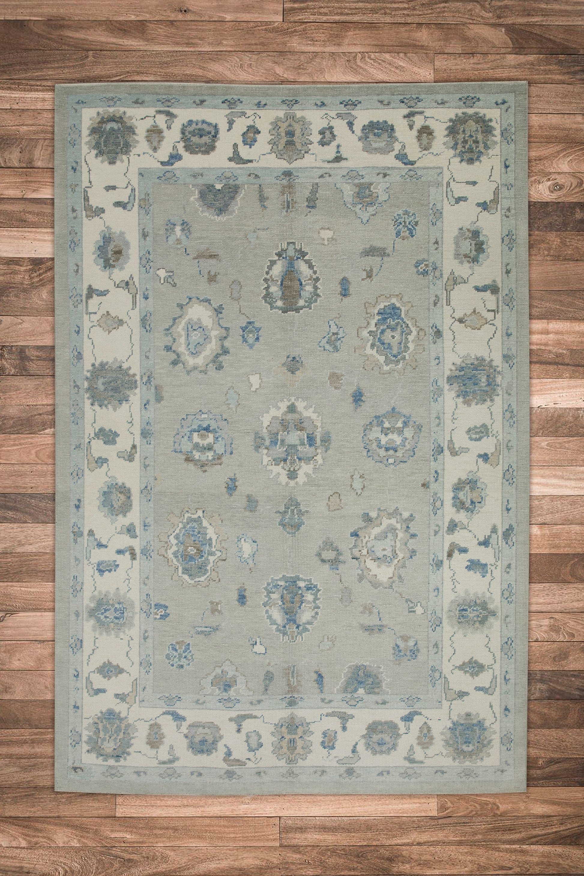 Turkish Oushak Rug 6'1" x 8'6" #8028