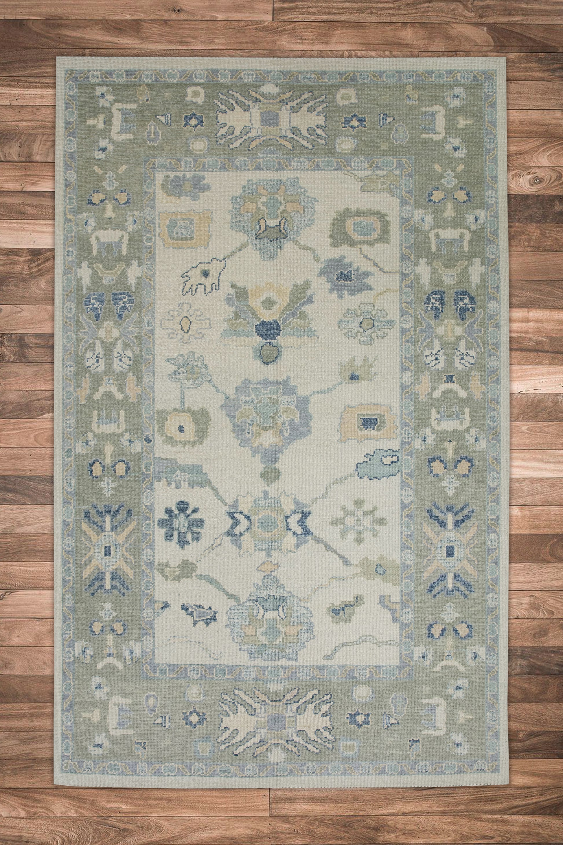 Turkish Oushak Rug 5'10" x 8'10" #7694