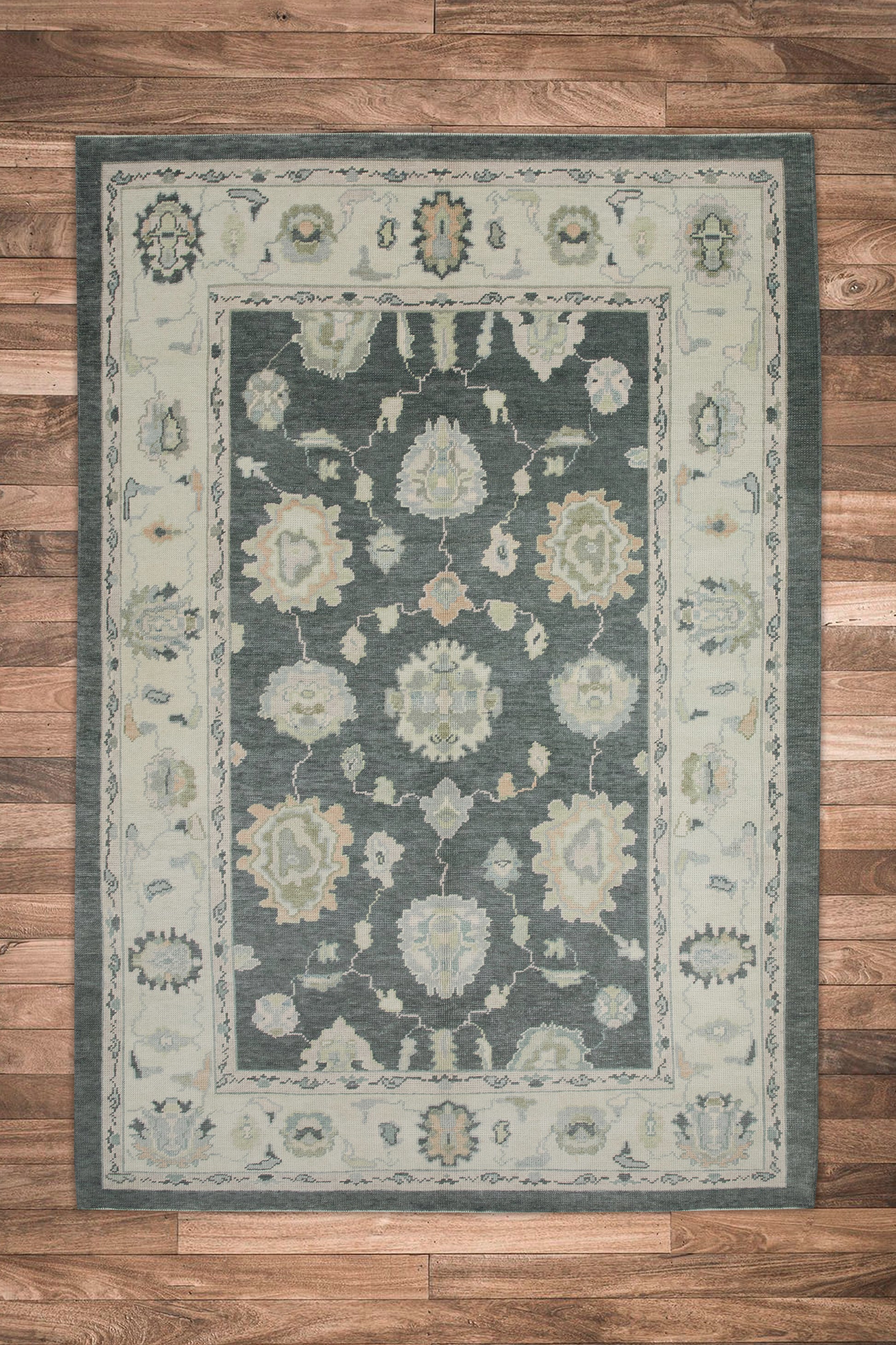 Turkish Oushak Rug 6'3" x 9' #7854