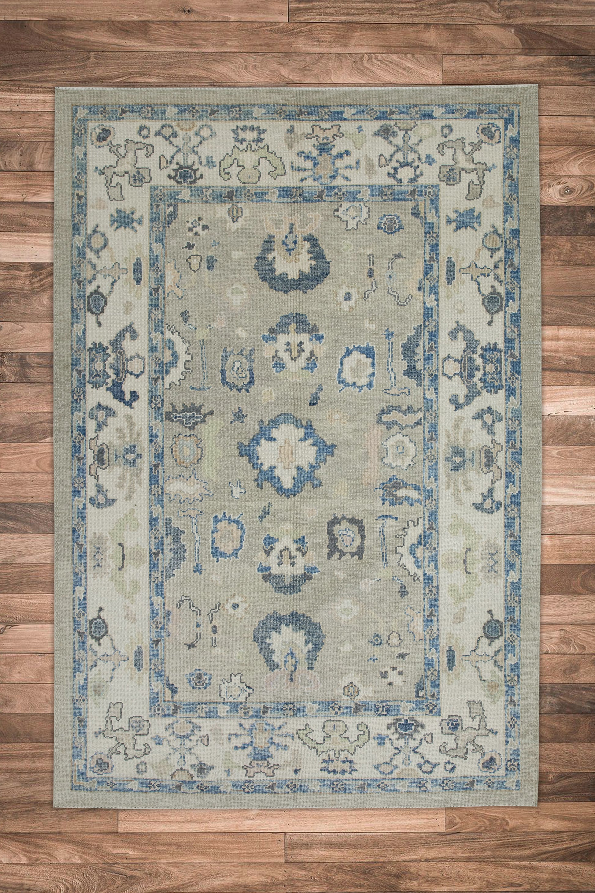 Turkish Oushak Rug 6'3" x 8'6" #8057