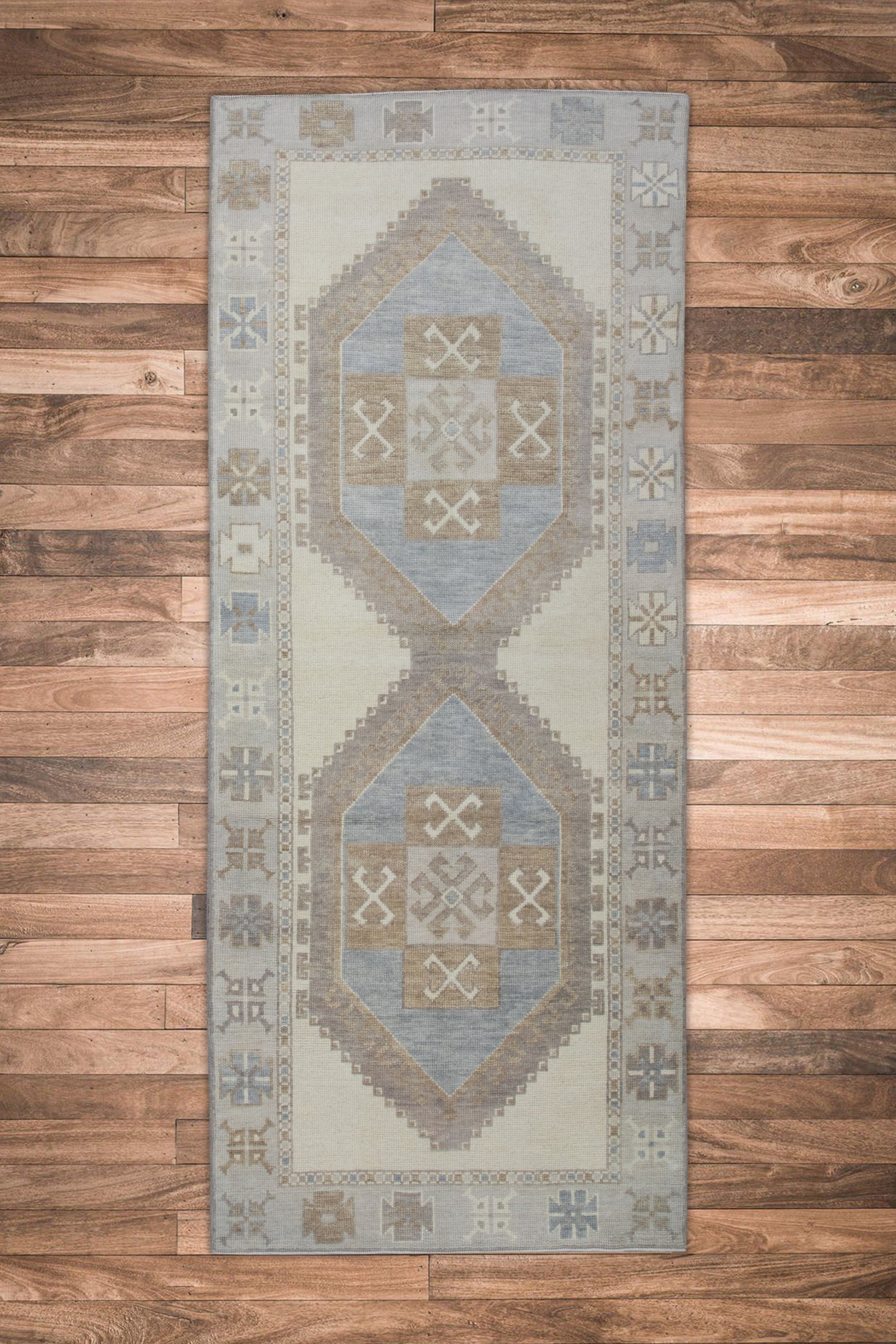 Turkish Oushak Rug 3'9" x 8'5" #10962